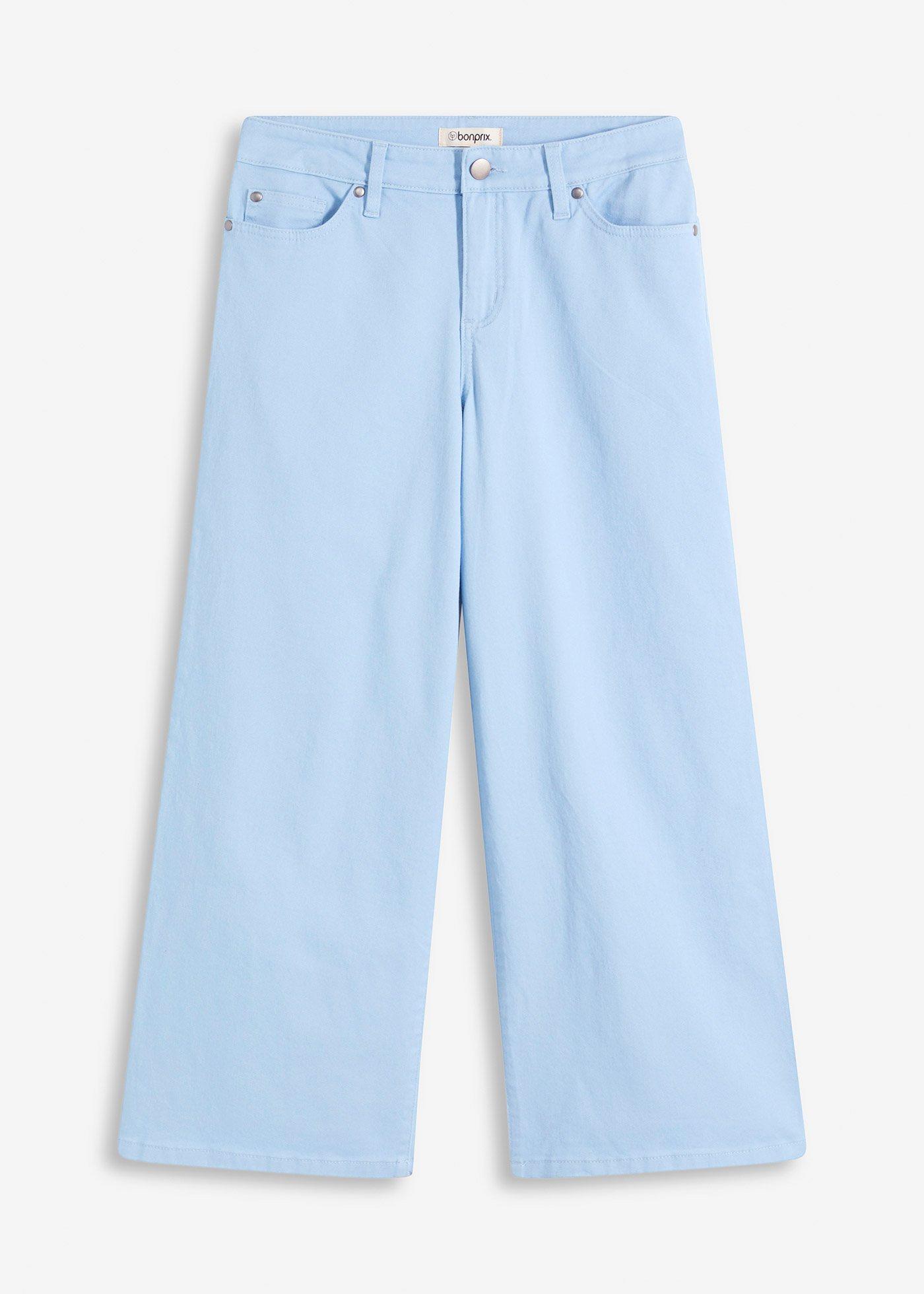 Pantalon large en coton extensible