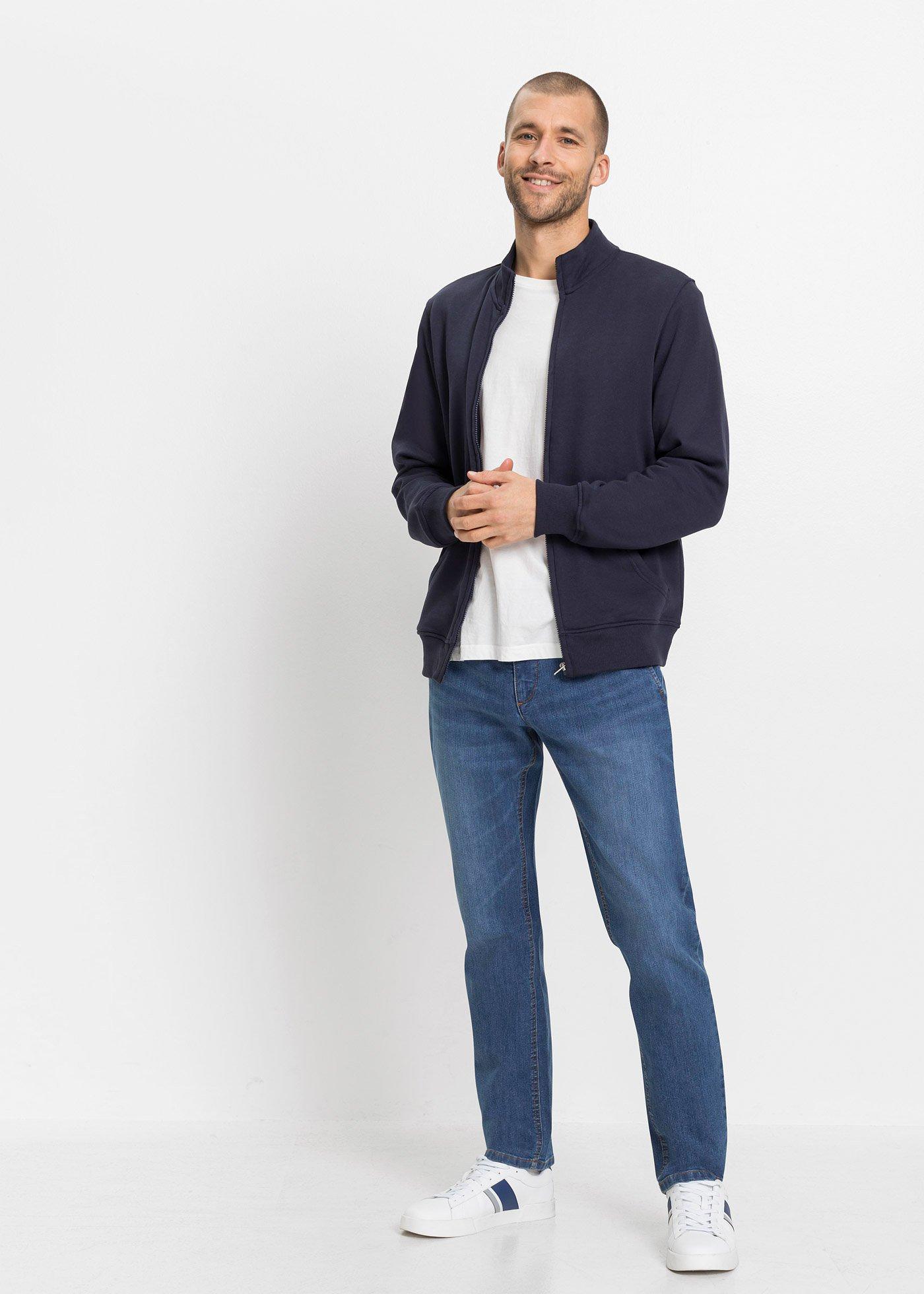 Lekkie jeansy  z gumką w talii, regular fit, straight - Bonprix
