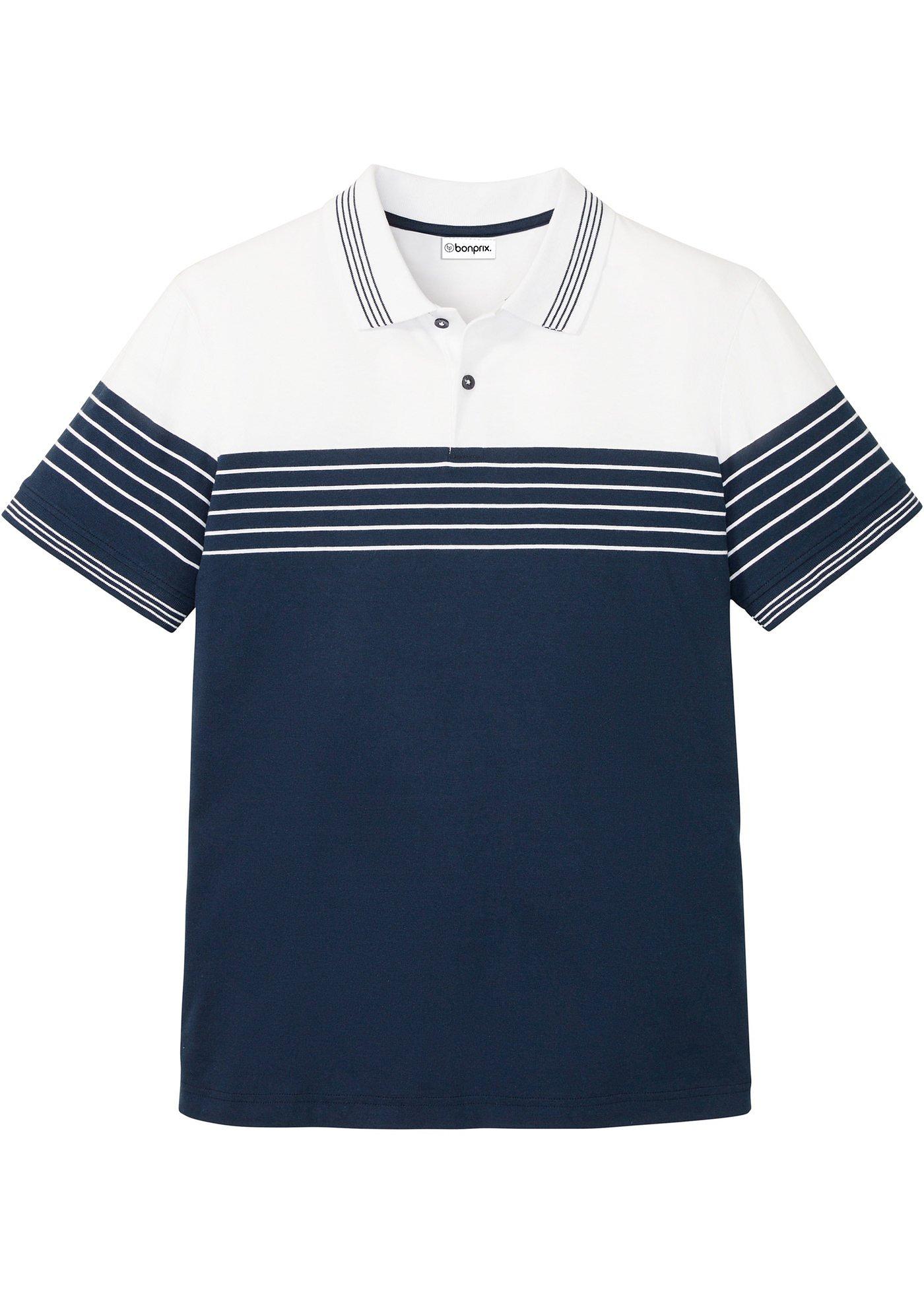 Bonprix Homme Polo En Jersey 100% Coton Blanc 52/54