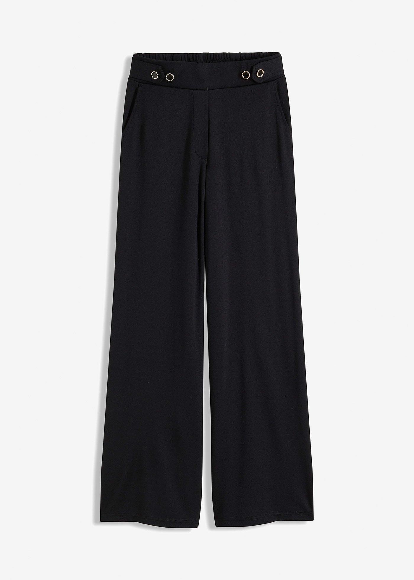 Pantaloni din jerse din material Punto di Roma