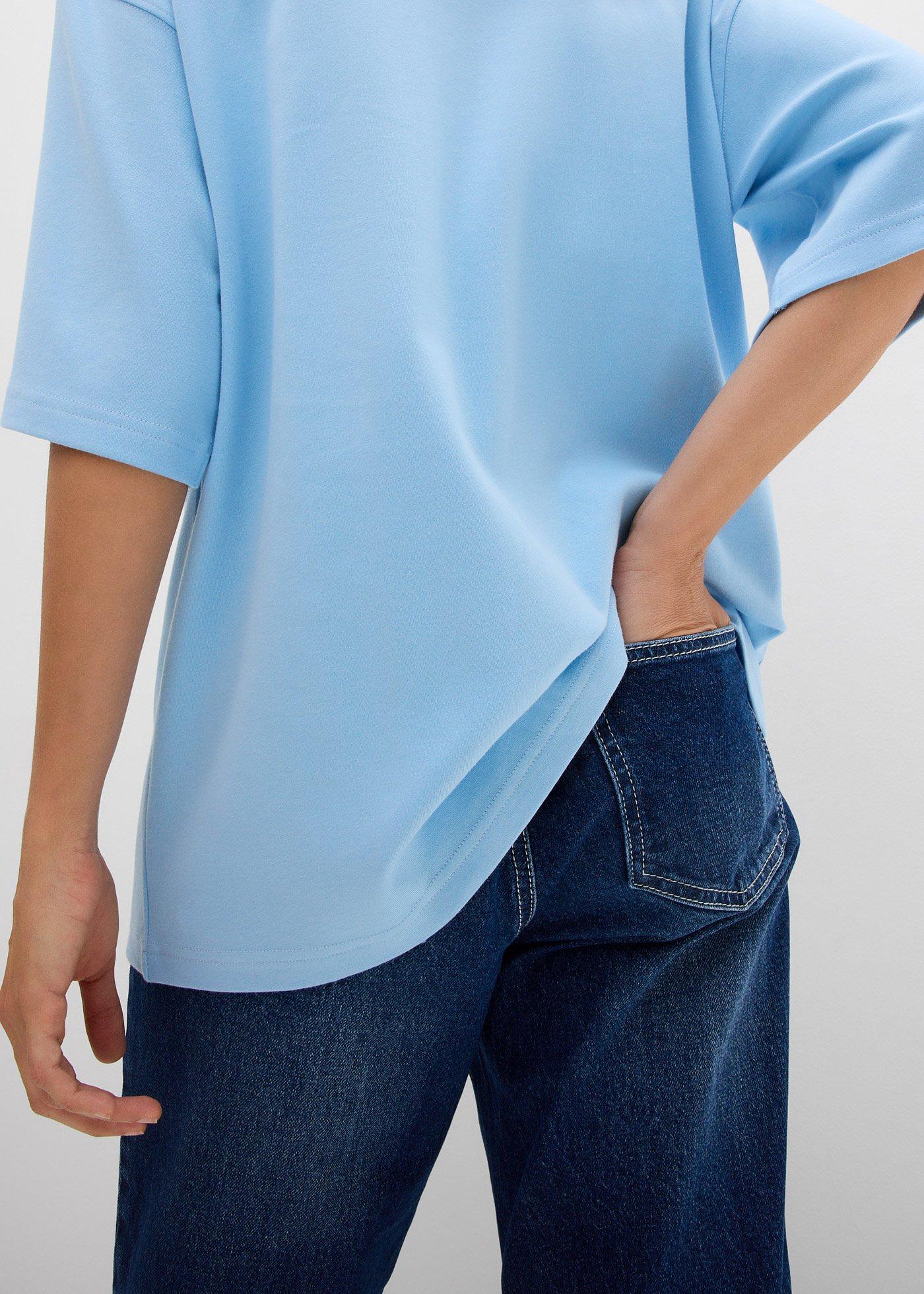 T-shirt oversize z ciężkiej bawełny organicznej - Bonprix