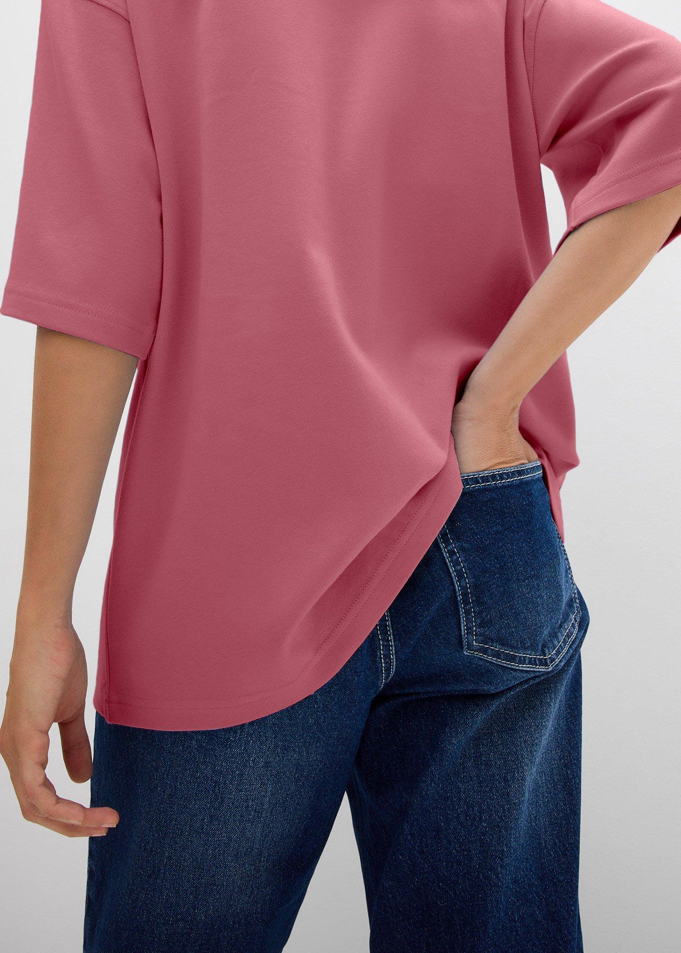 T-shirt oversize z ciężkiej bawełny organicznej - Bonprix