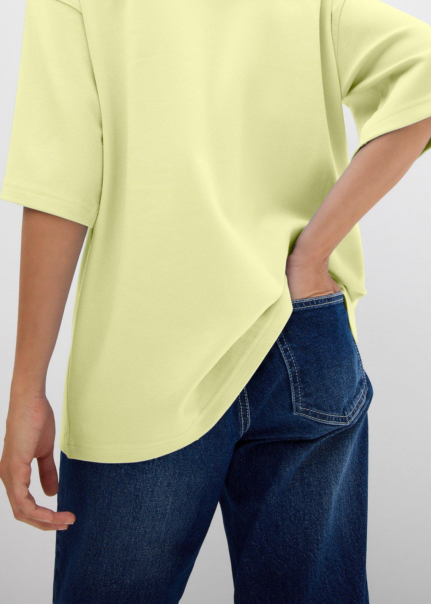 T-shirt oversize z ciężkiej bawełny organicznej - Bonprix