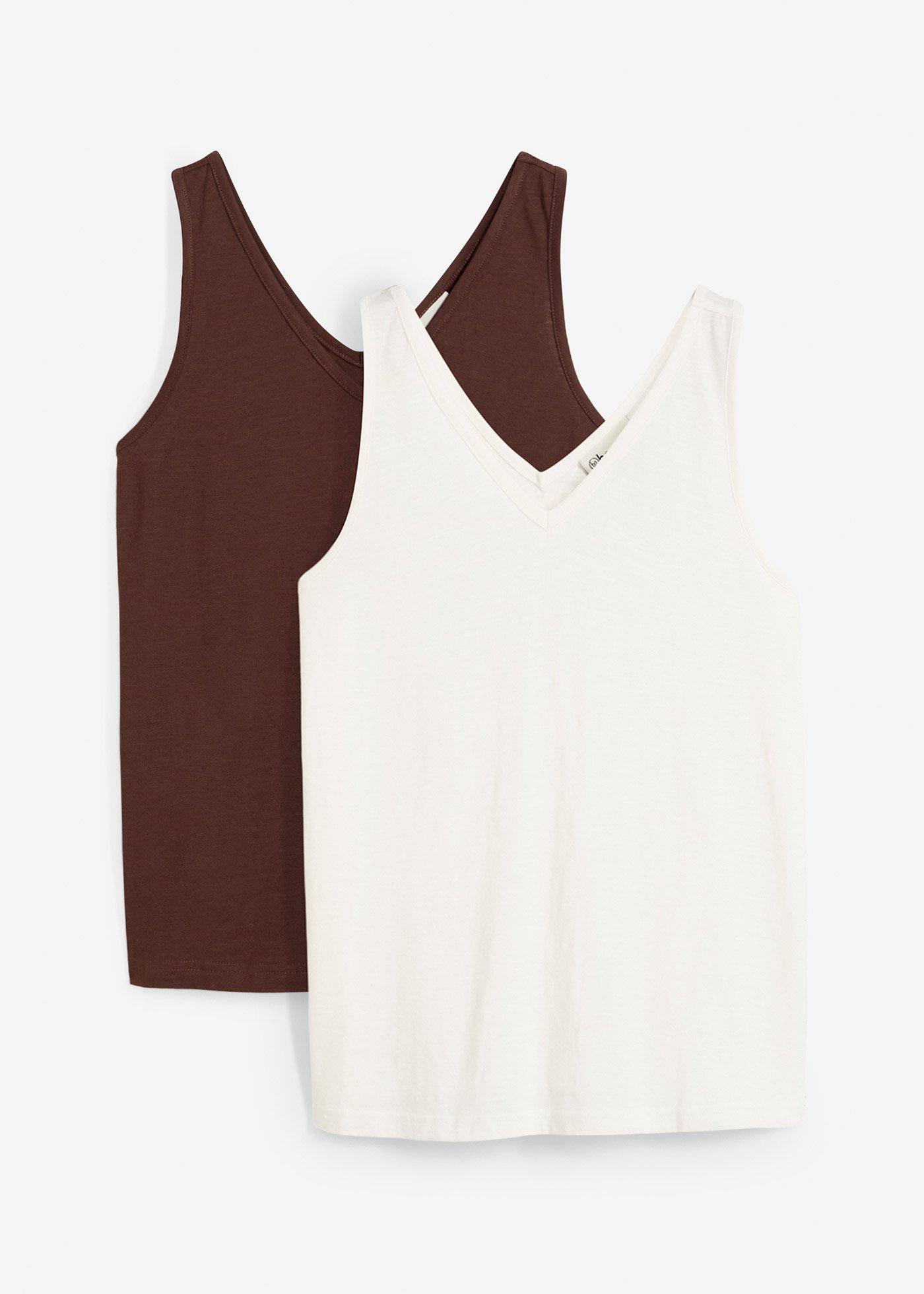 Lot de 2 débardeurs 100% coton
