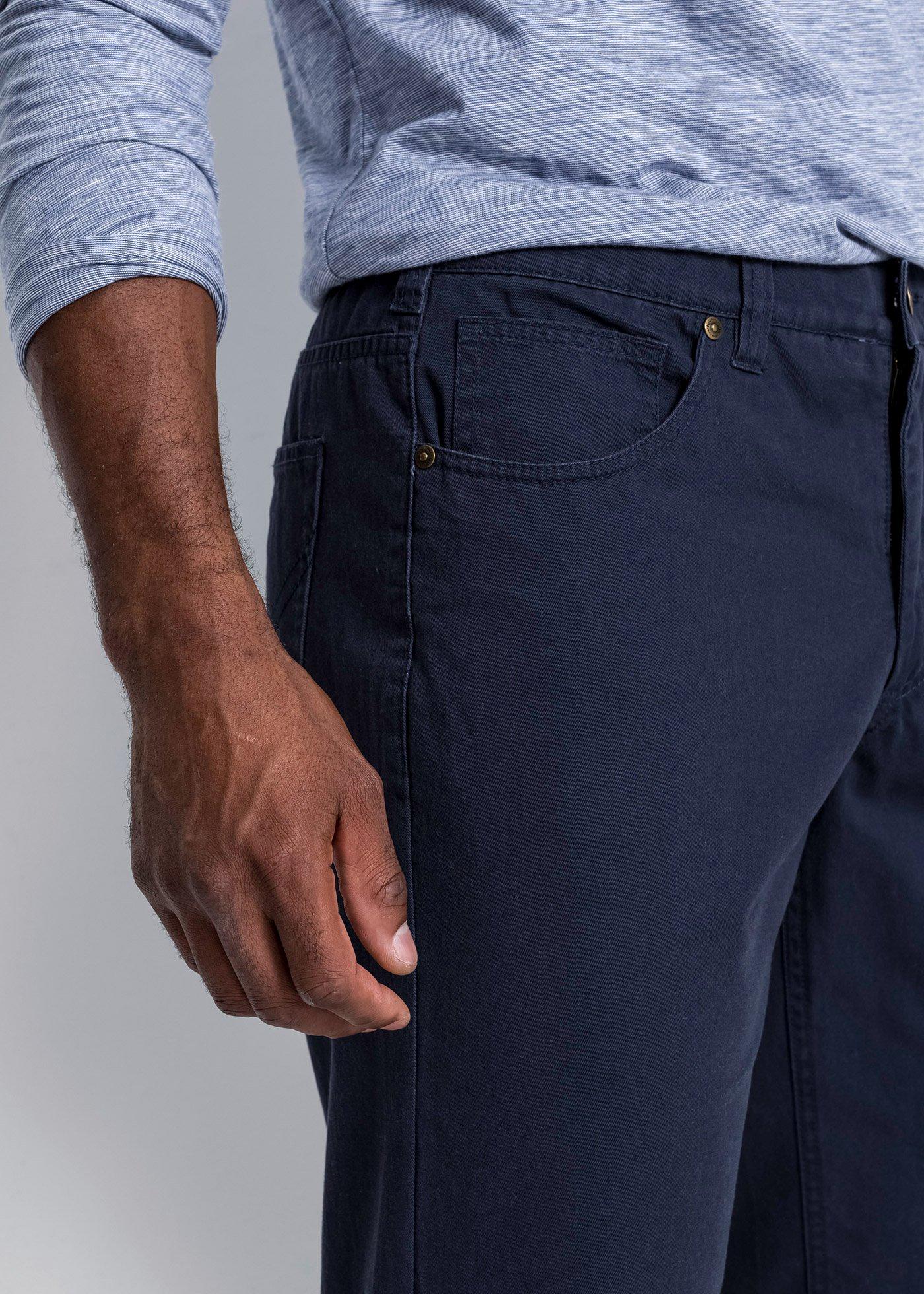 Spodnie regular fit z bawełnianego diagonalu, straight - Bonprix