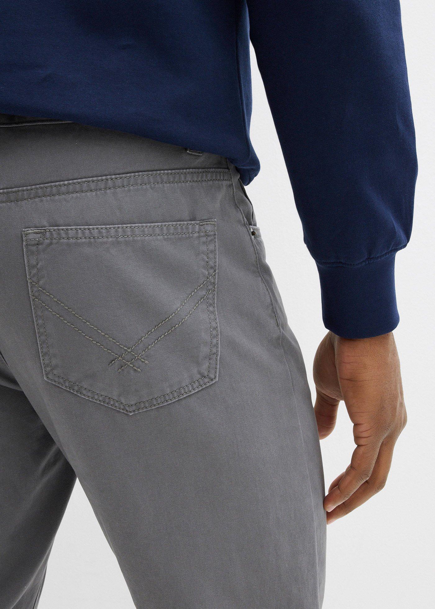 Spodnie regular fit z bawełnianego diagonalu, straight - Bonprix