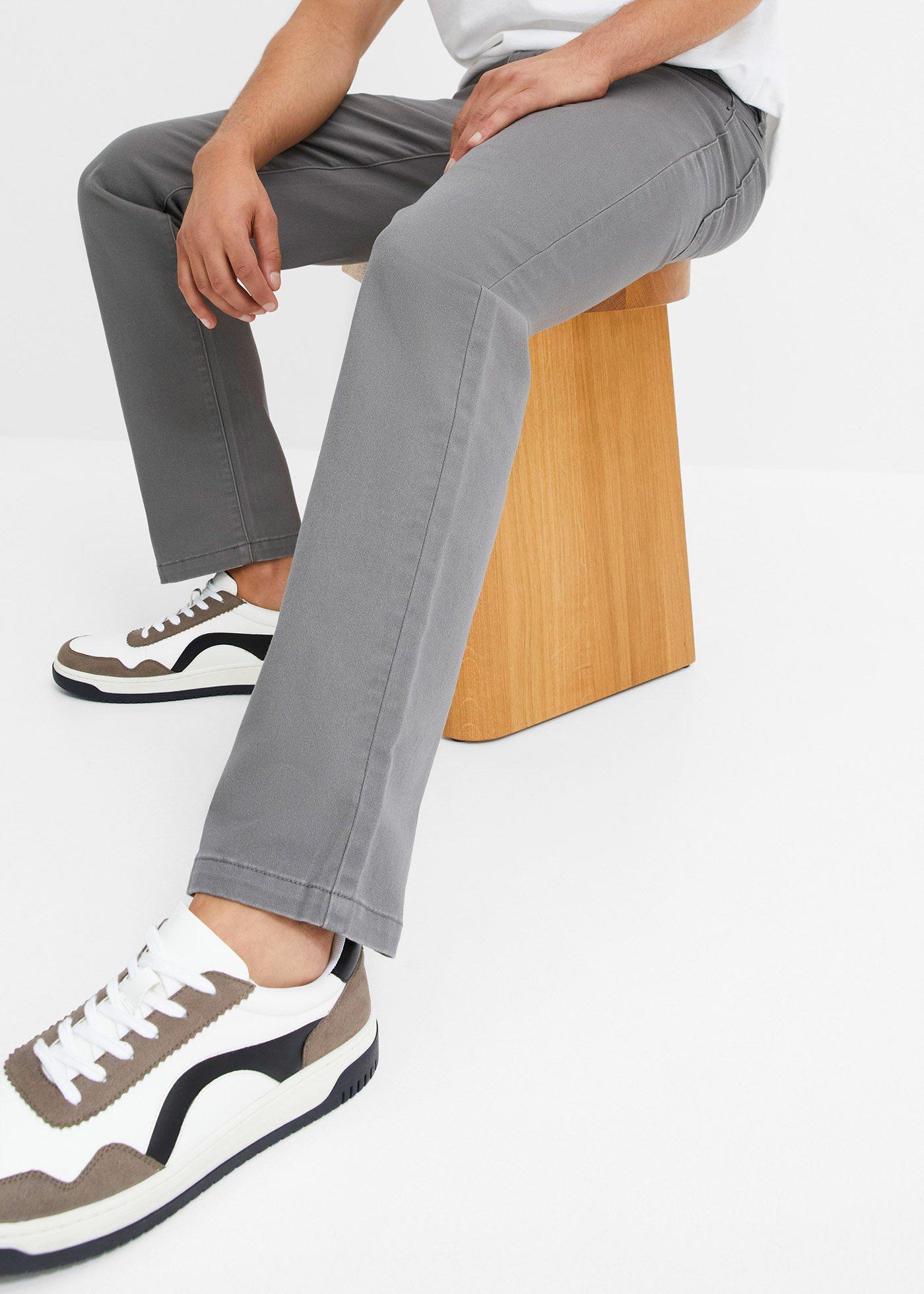 Spodnie ze stretchem, classic fit, prosta nogawka - Bonprix