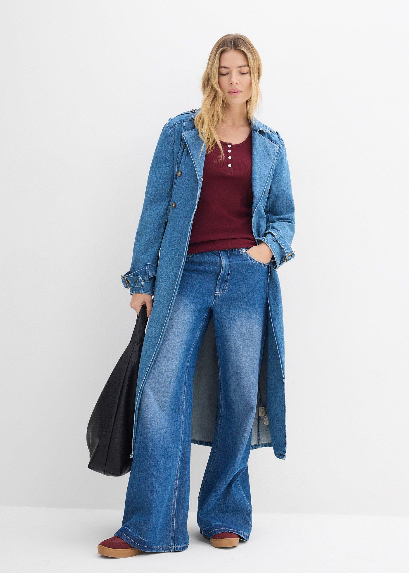 Bluzka z dekoltem henley z czystej bawełny organicznej - Bonprix