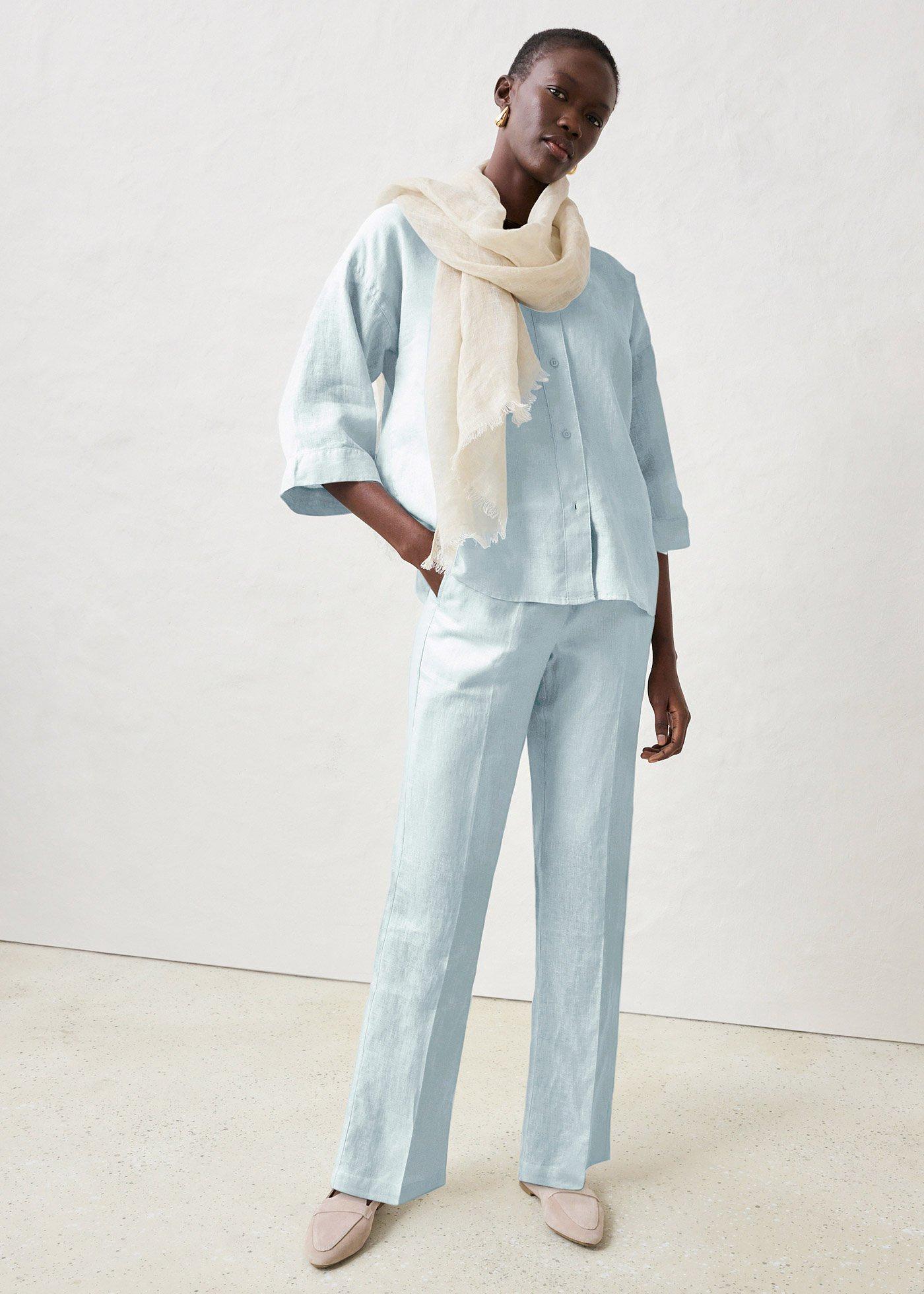 Bluzka oversize z czystego lnu - Bonprix