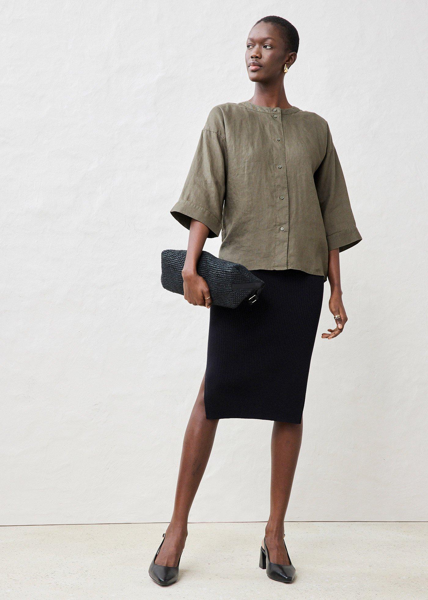 Bluzka oversize z czystego lnu - Bonprix