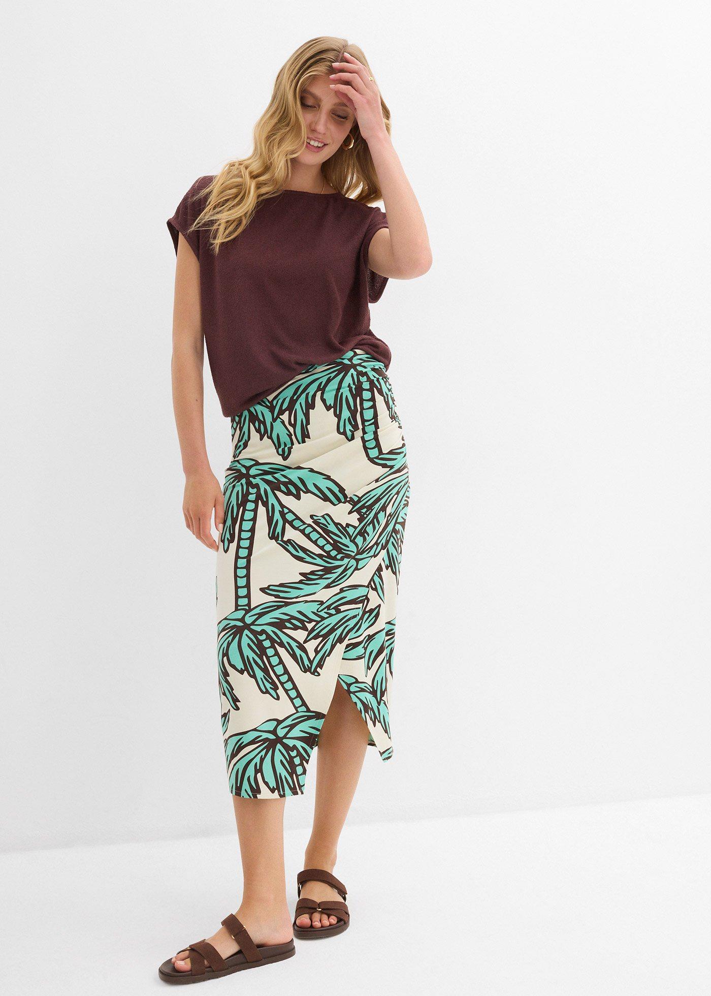 Koszulka oversize w optyce dzianiny - Bonprix