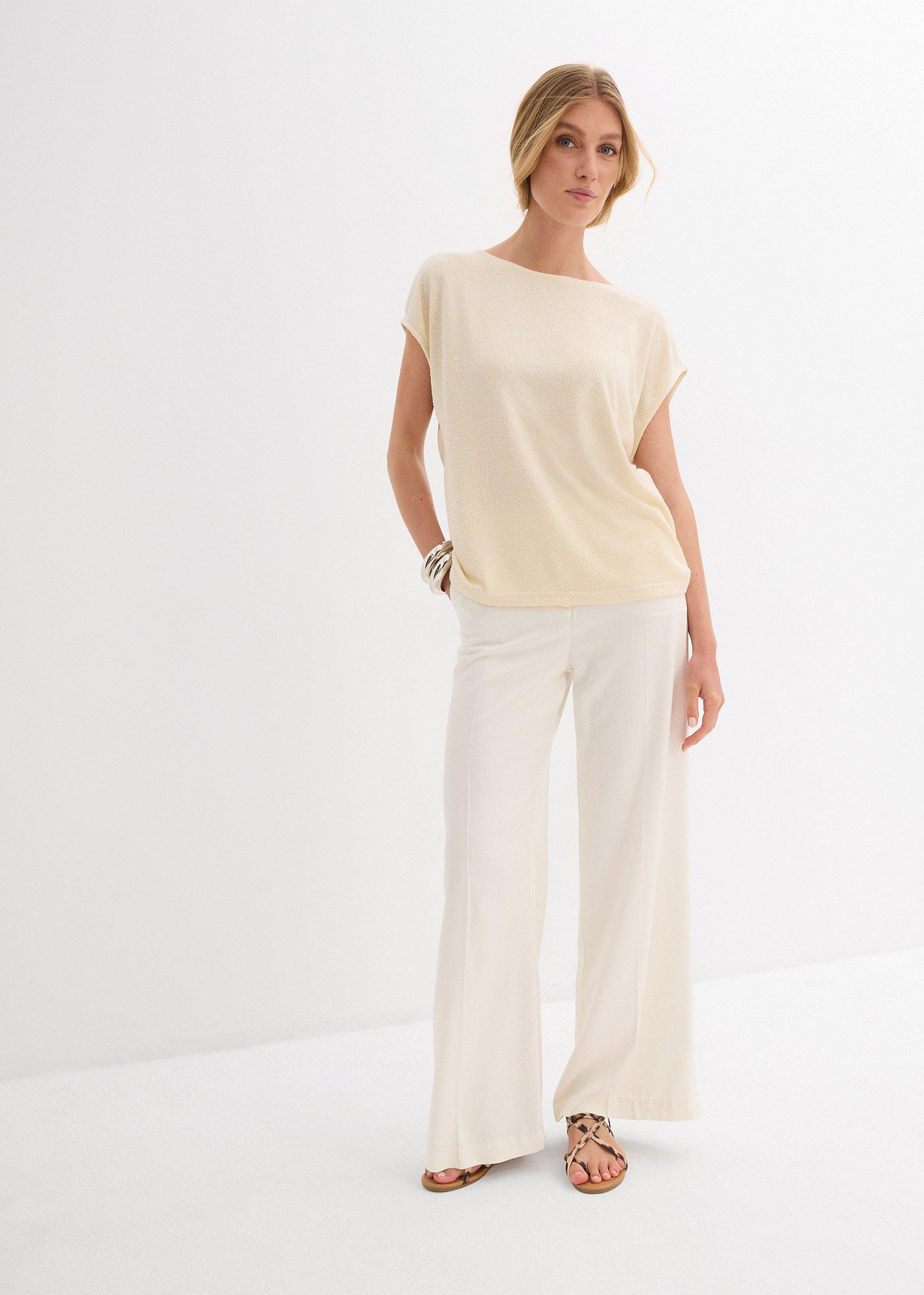 Koszulka oversize w optyce dzianiny - Bonprix