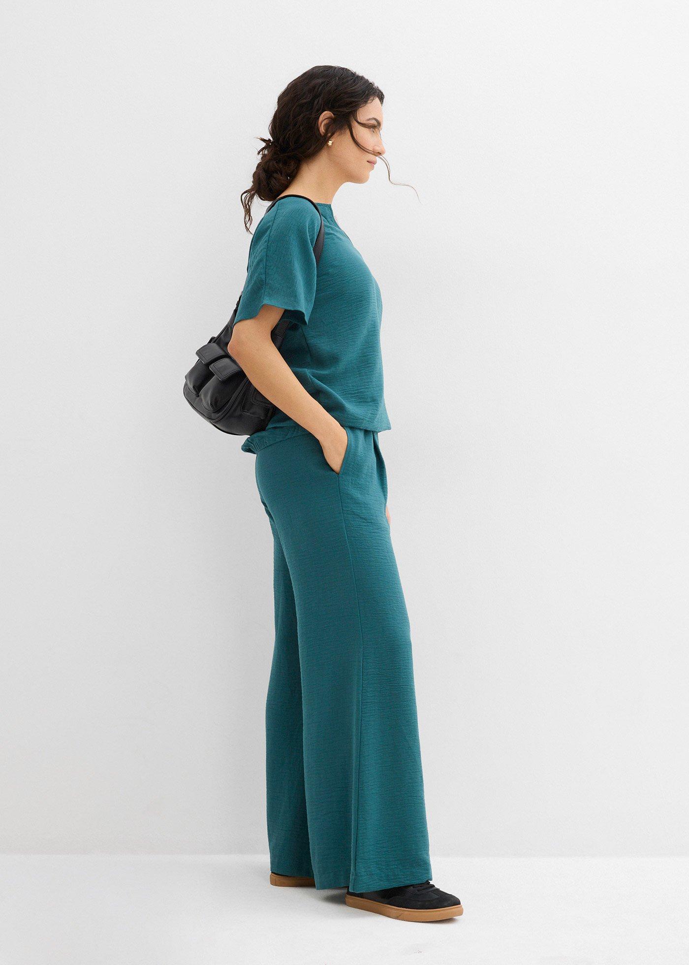 Bluzka oversize z elastycznym brzegiem - Bonprix