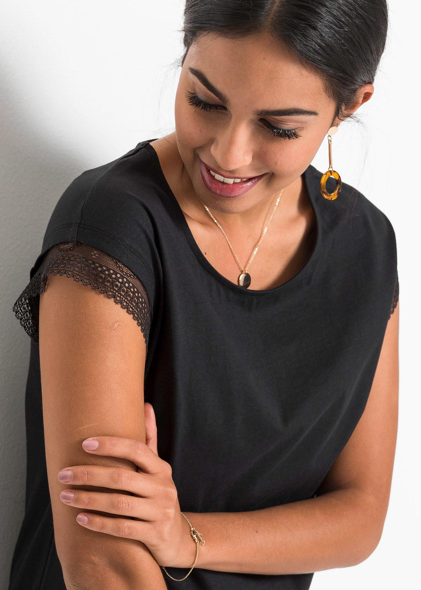 Bawełniany T-shirt o kroju pudełkowym - Bonprix