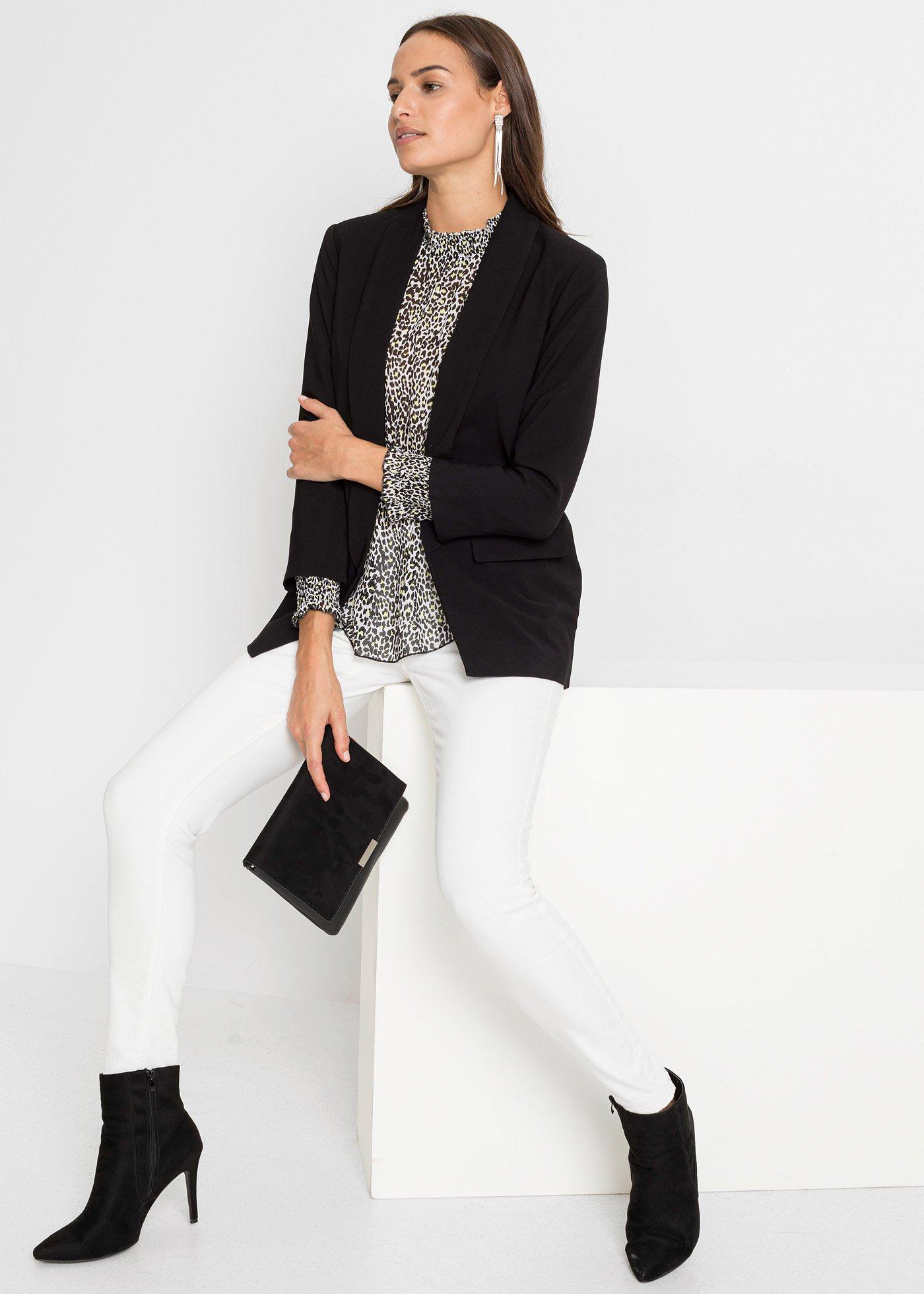 Długi żakiet z mieszanki wiskozy - Bonprix