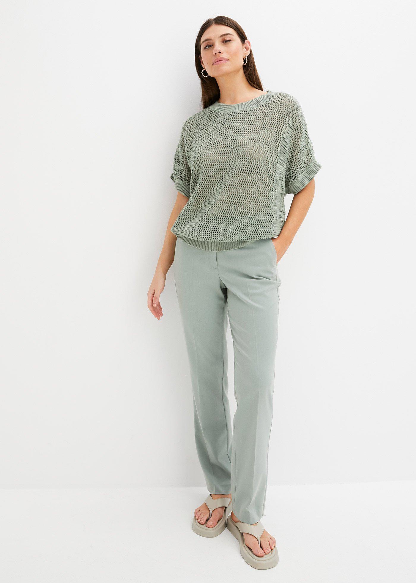 Sweter oversize z mieszanki bawełny - Bonprix