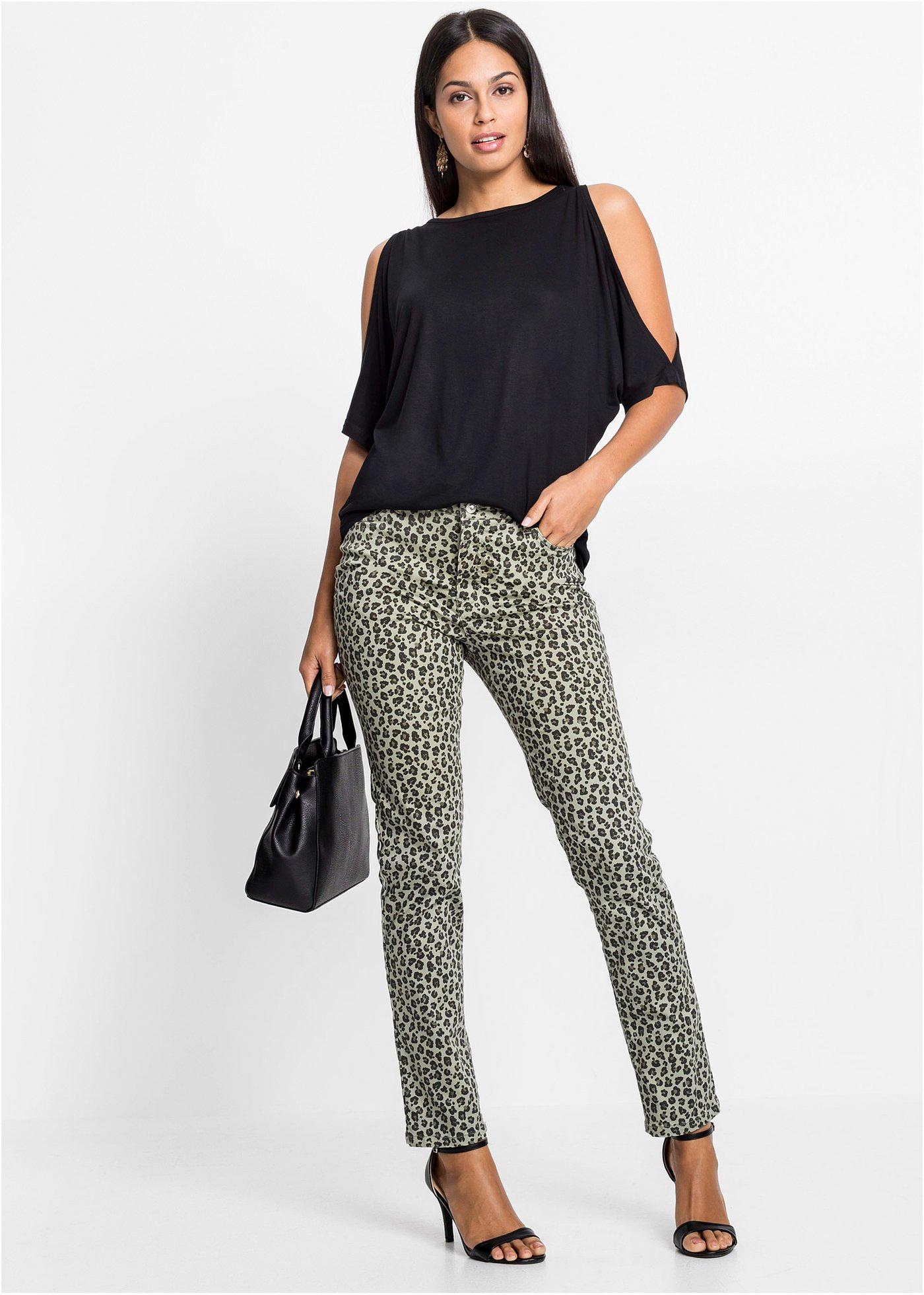 Bluzka z wiskozy odkrytymi ramionami - Bonprix