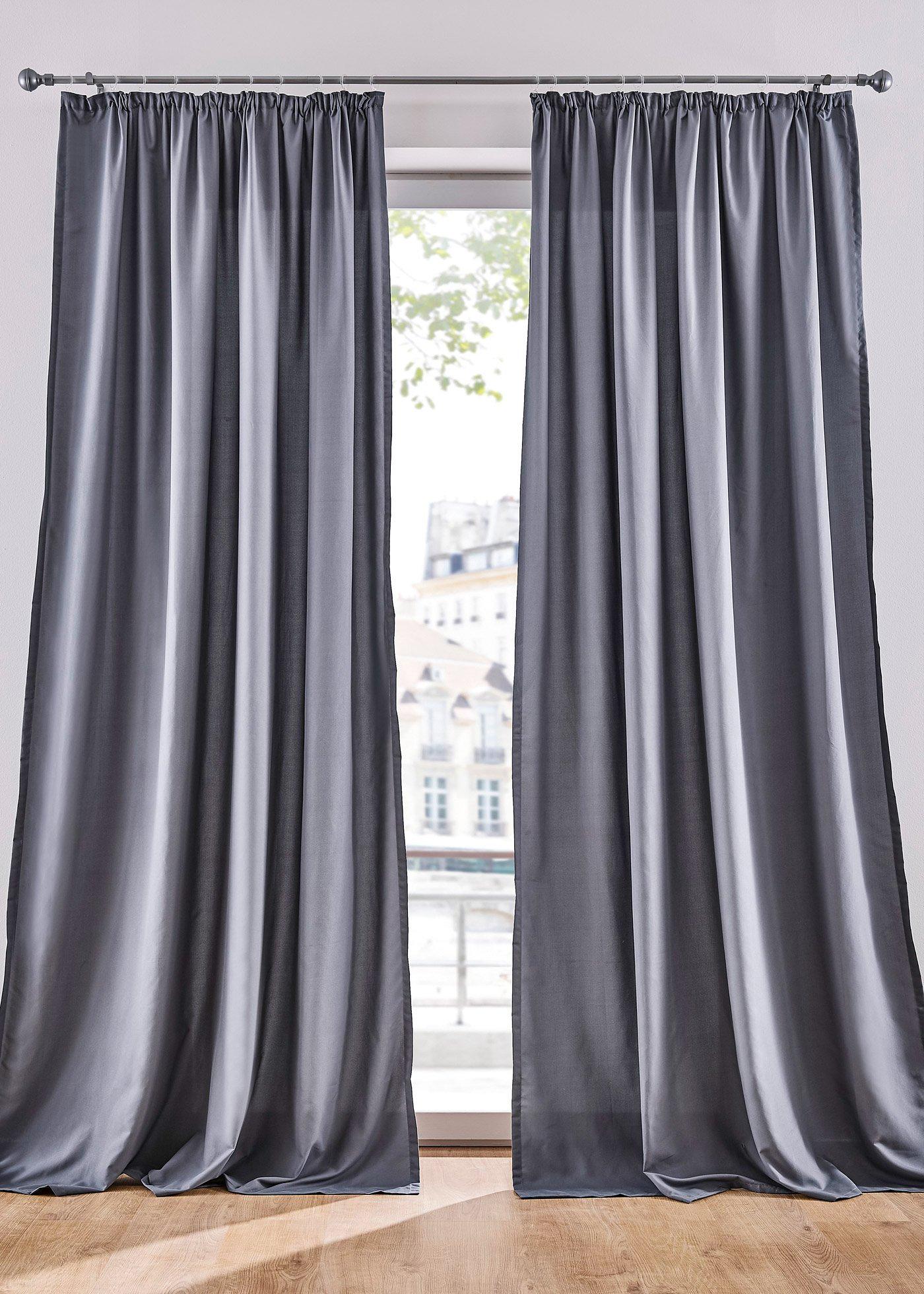 Lot de 2 rideaux en microfibre