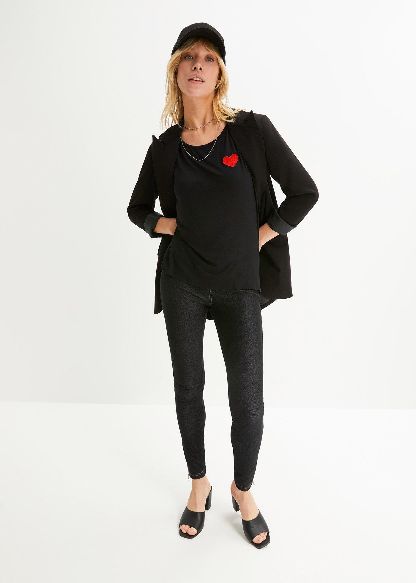 T-shirt z dłuższym tyłem, z lejącej mieszanki wiskozy - Bonprix