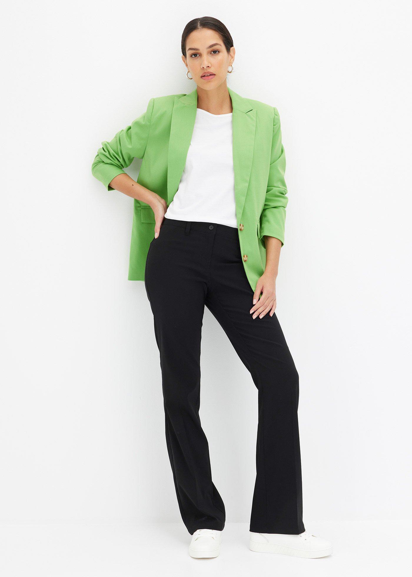 Spodnie ze stretchem o kroju bootcut - Bonprix