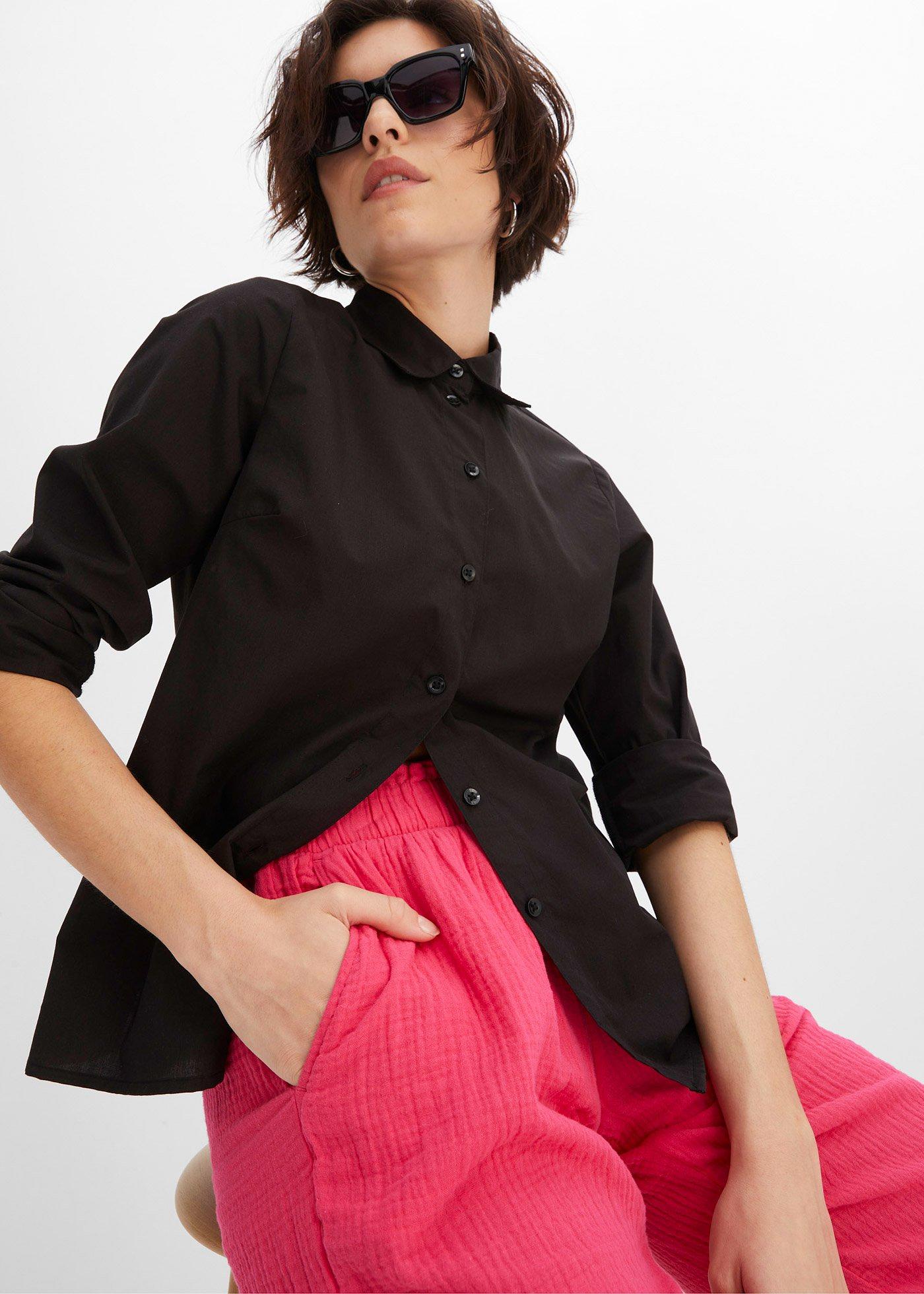 Muślinowe spodnie culotte z bawełny - Bonprix