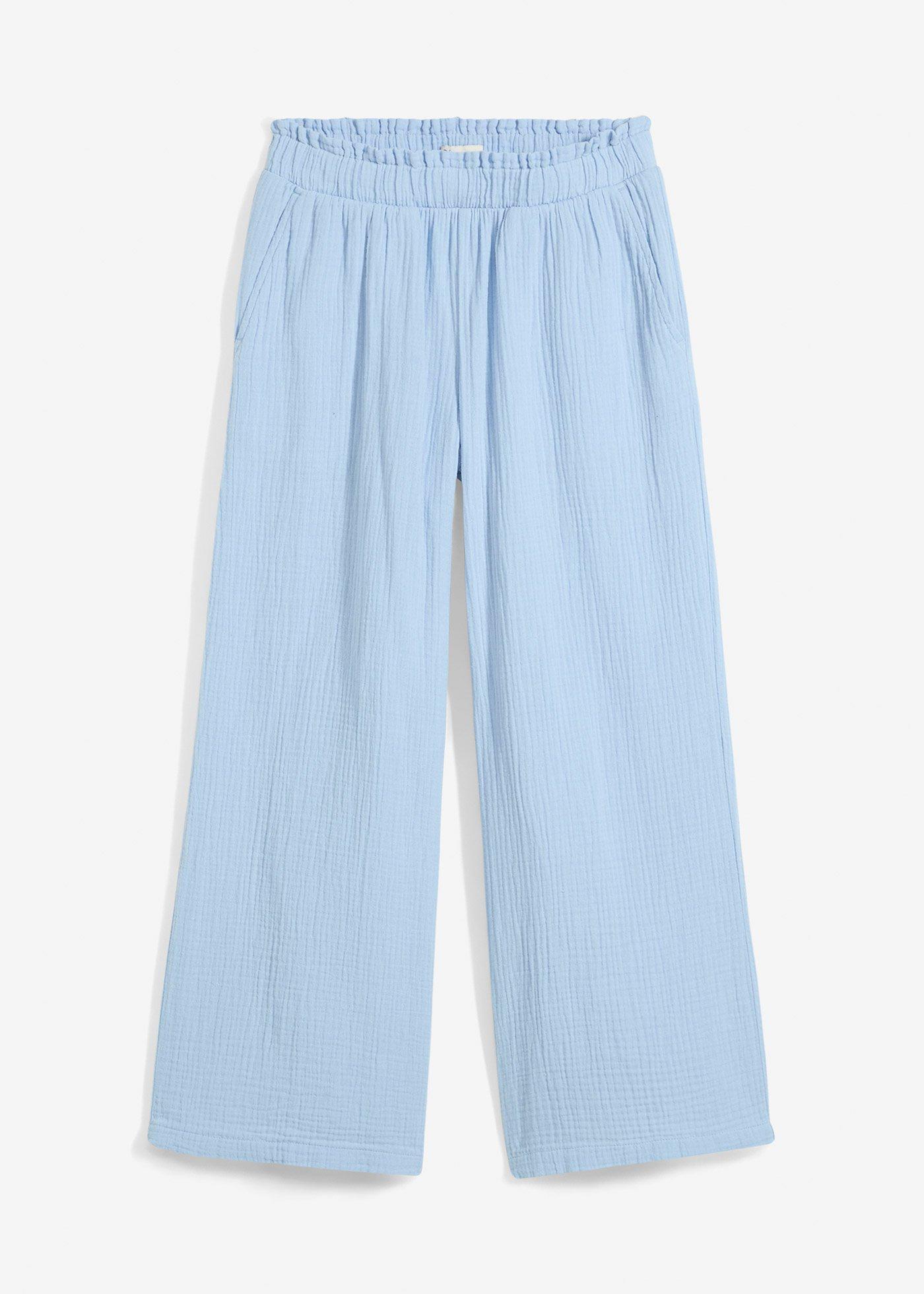 Pantaloni Culotte din muselină din bumbac 100%