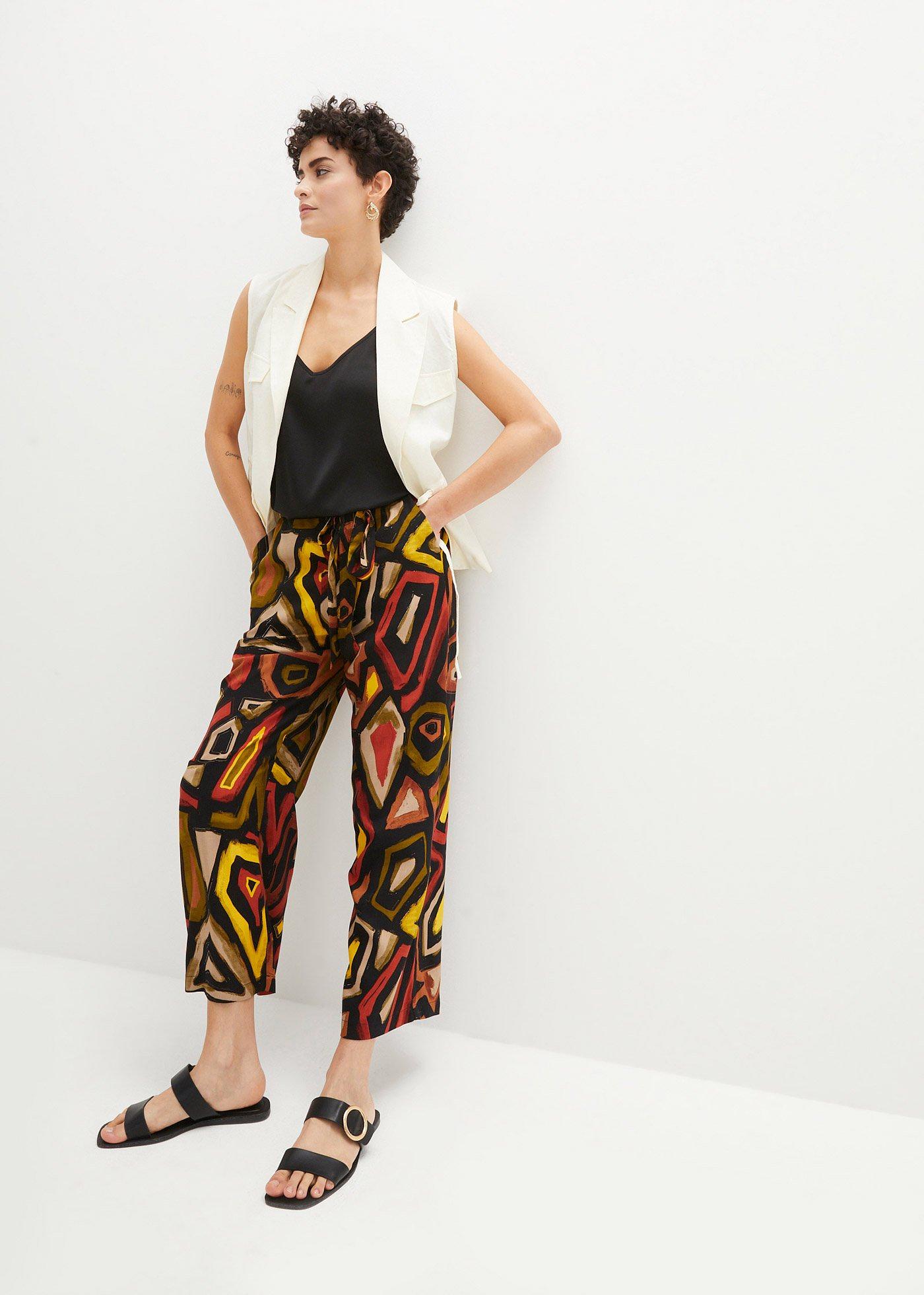 Spodnie culotte z lejącej wiskozy - Bonprix