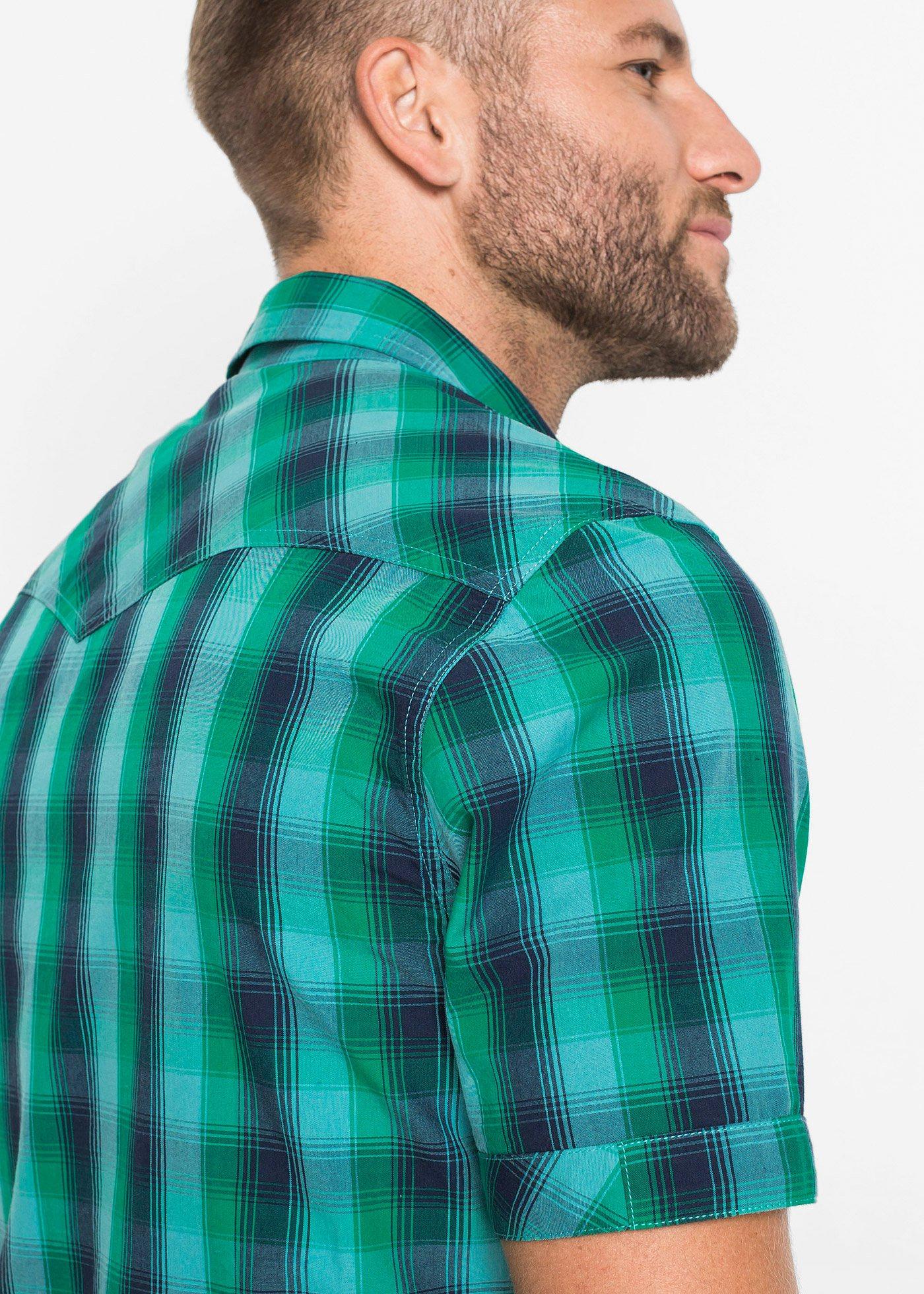 Koszula z krótkim rękawem i naszywanymi kieszeniami - Bonprix