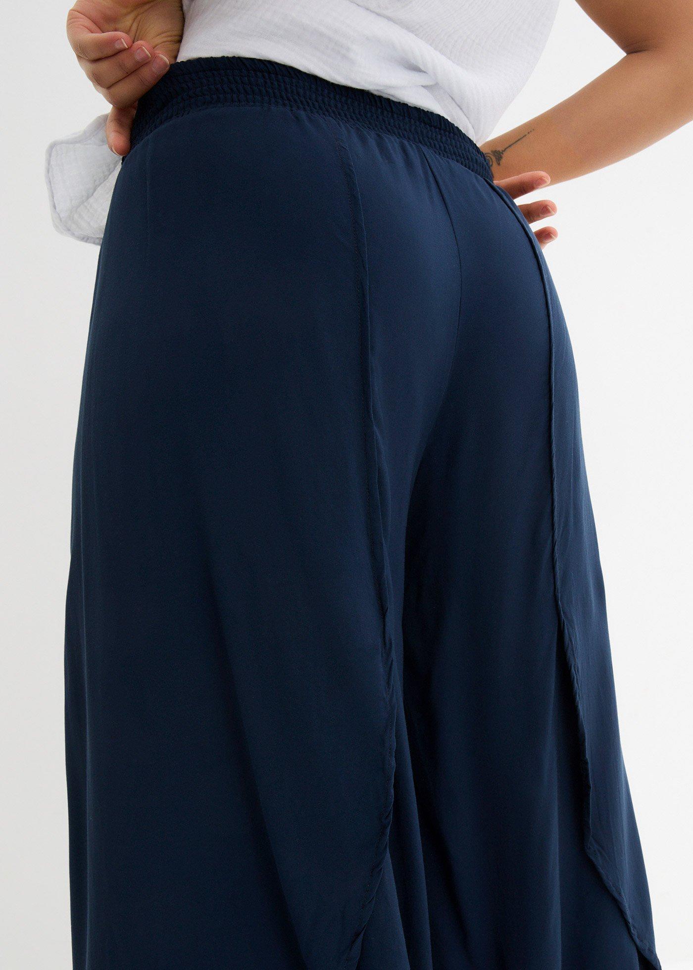 Spodnie culotte w długości do łydki, z miękkiej wiskozy - Bonprix