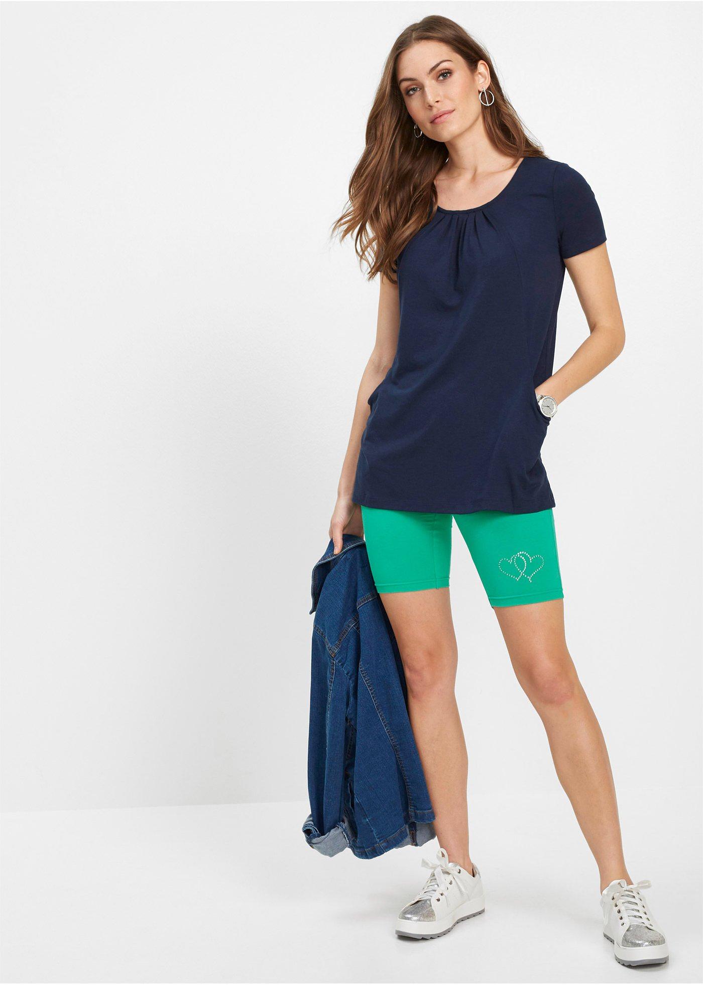 Długi shirt z wiskozą - Bonprix