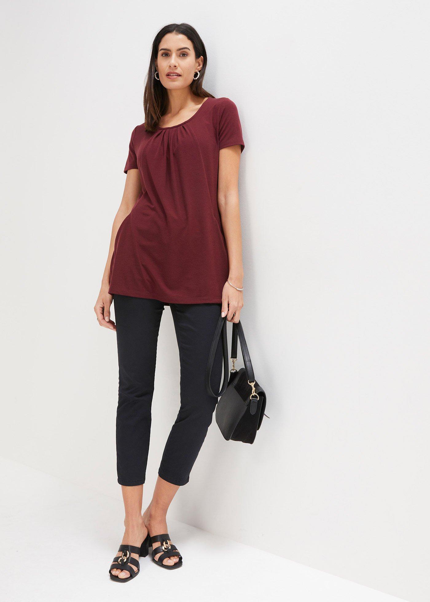 Długi shirt z wiskozą - Bonprix