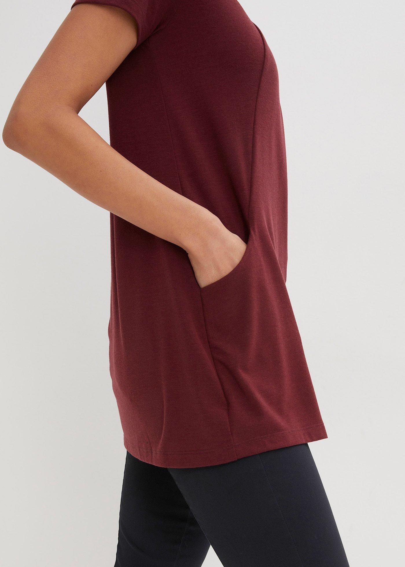 Długi shirt z wiskozą - Bonprix