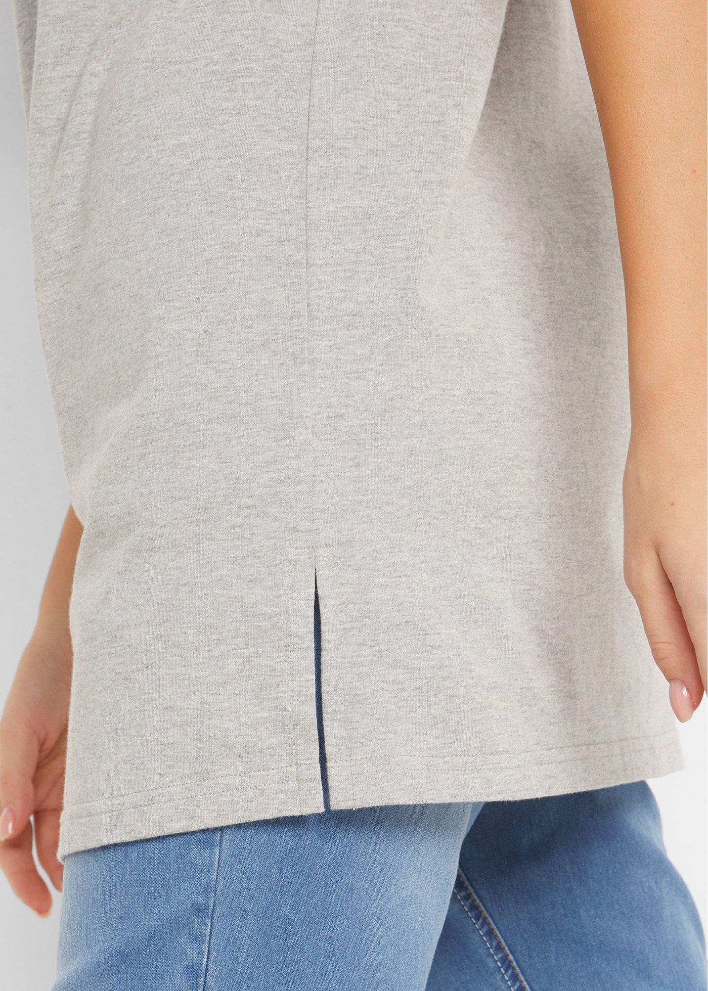 Długa bluzka  z dekoltem w serek (2 szt.) - Bonprix