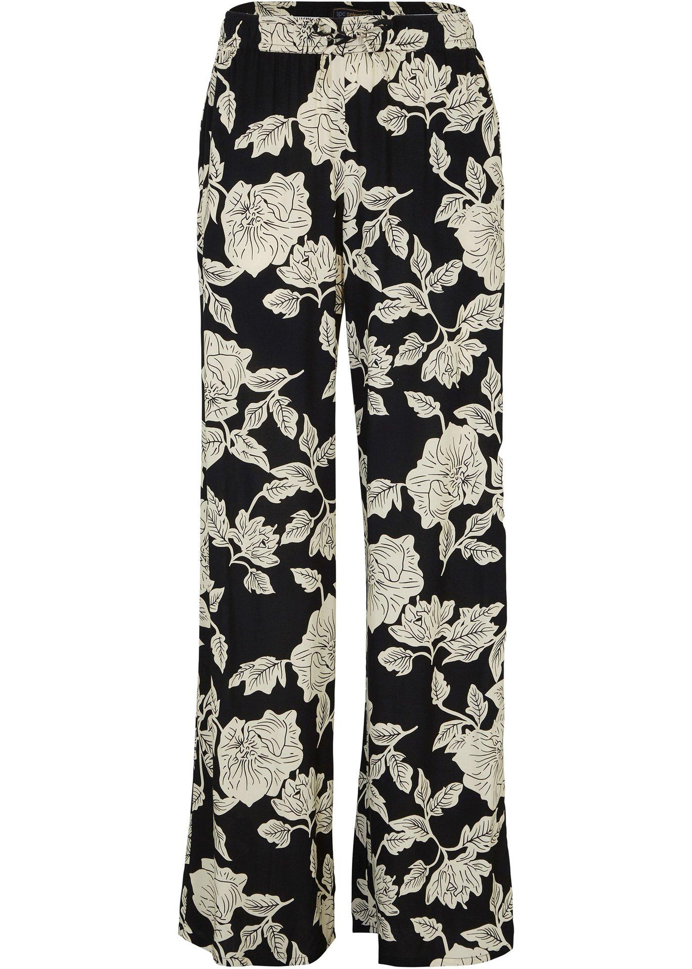 Pantalon palazzo en viscose fluide