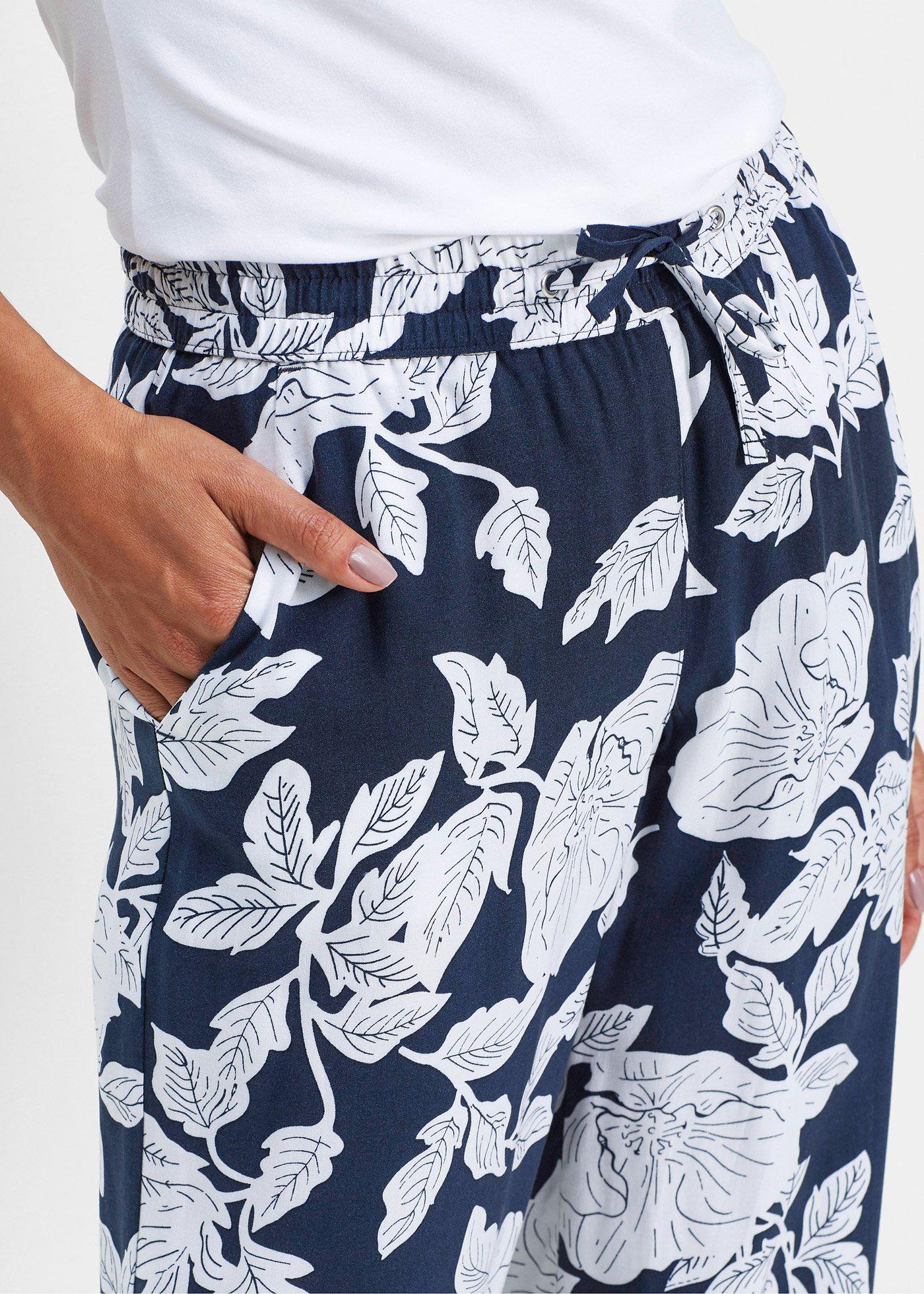 Spodnie palazzo z lejącej wiskozy - Bonprix