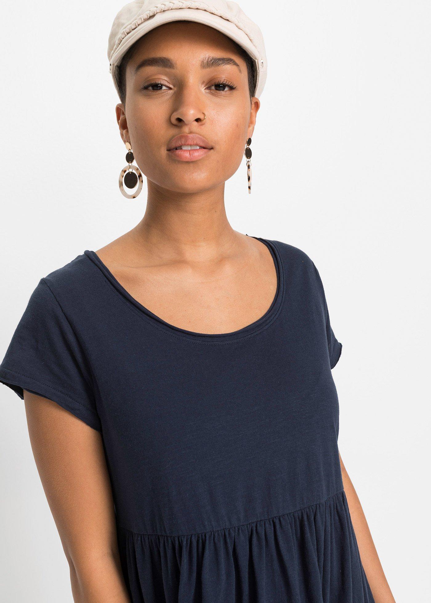 Sukienka T-shirtowa z bawełny organicznej - Bonprix