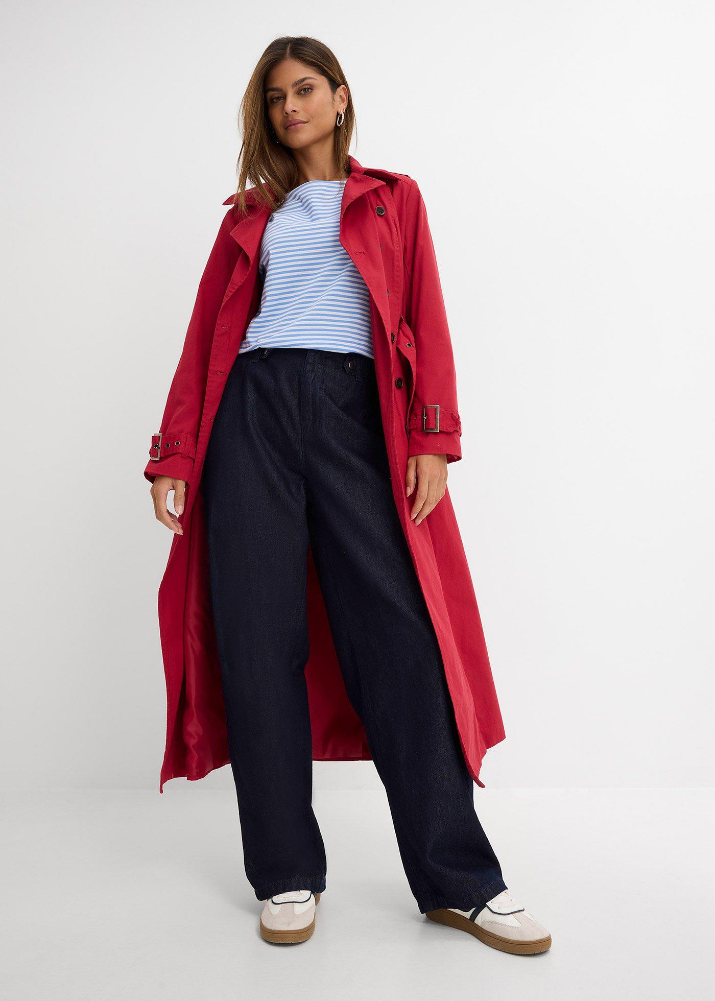 Jeansy o luźnym kroju, high waist, straigt - Bonprix