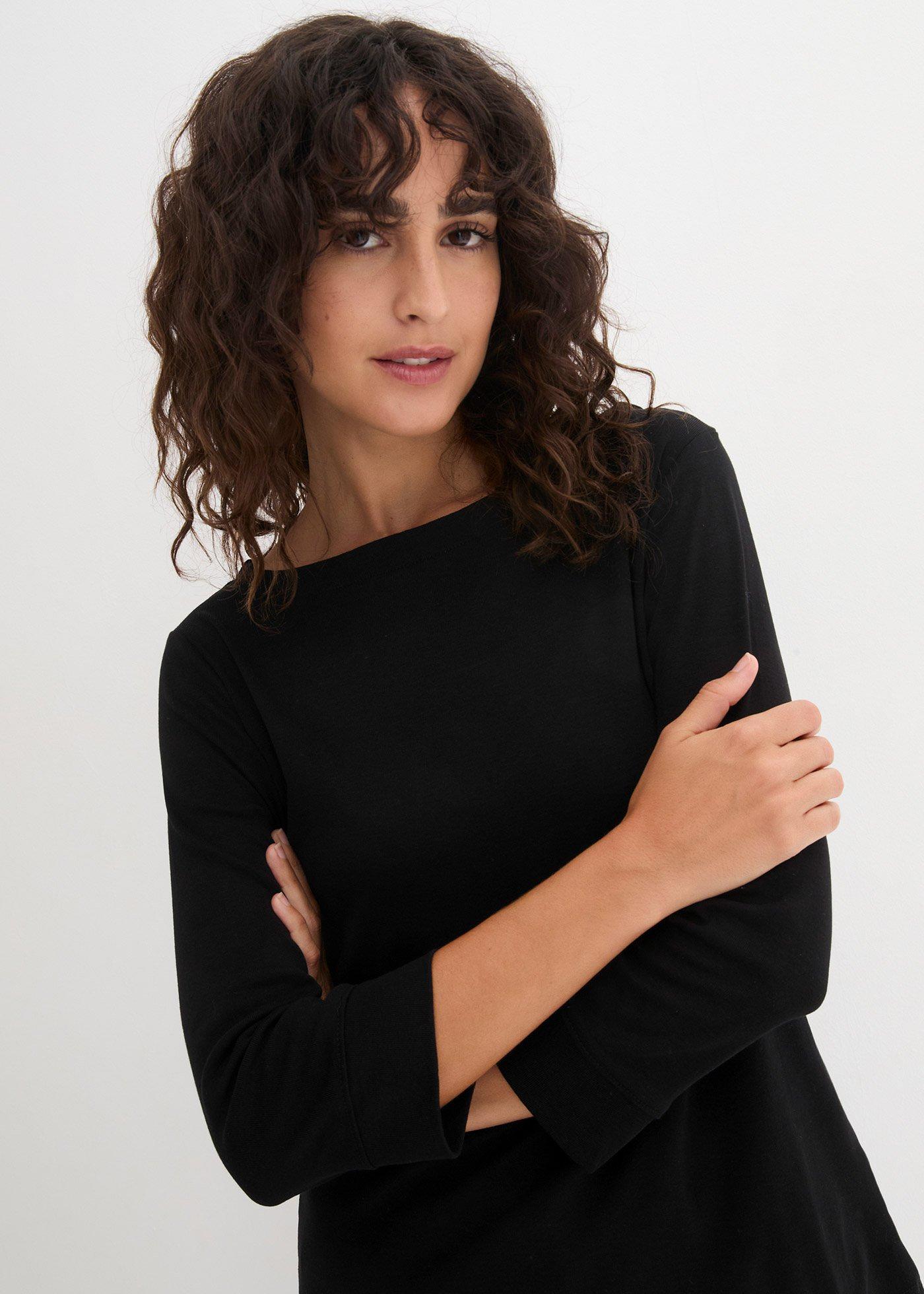 Bluzka z długim rękawem z czystej bawełny organicznej - Bonprix