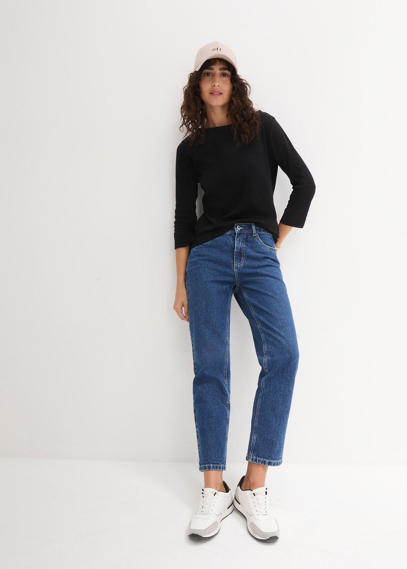 Bluzka z długim rękawem z czystej bawełny organicznej - Bonprix