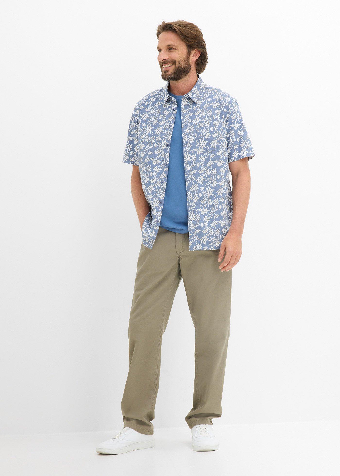 Spodnie regular fit z bawełnianego diagonalu, straight - Bonprix