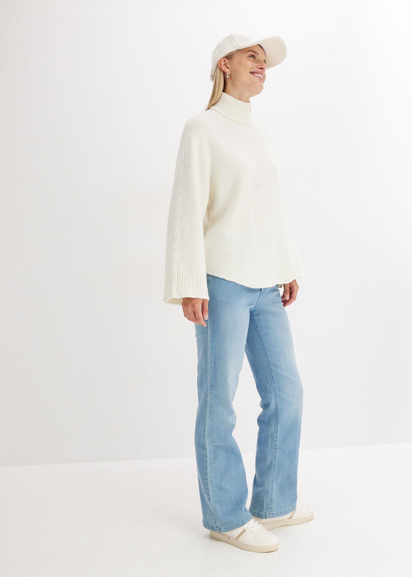 Jeansy ze stretchem, high waist, straight - Bonprix