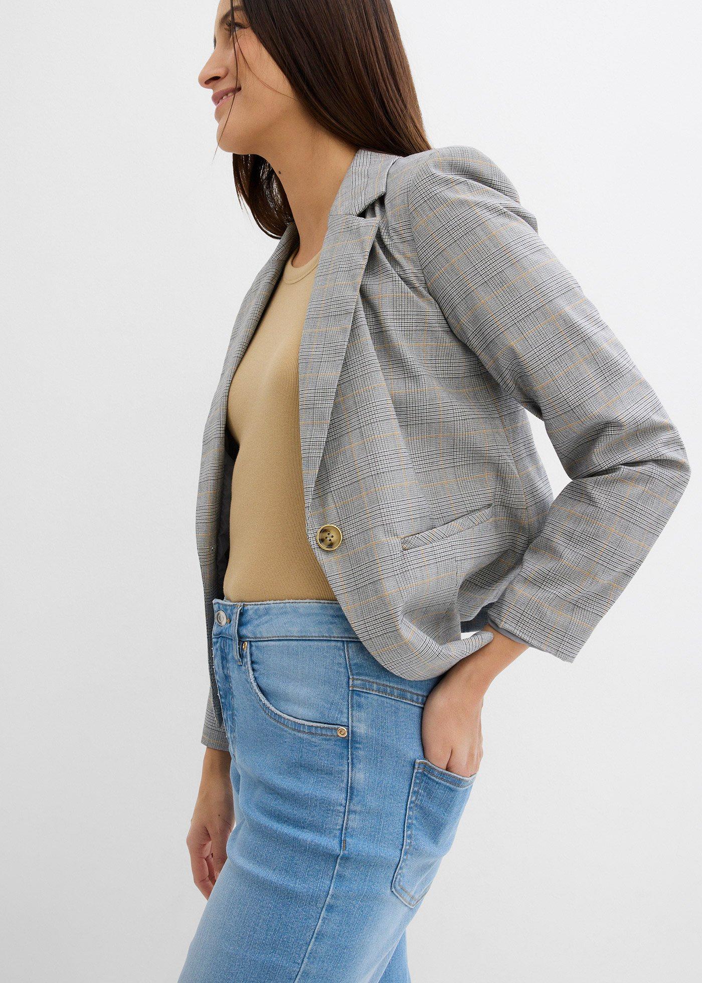 Dżinsy Barrel, high waist, cropped - Bonprix