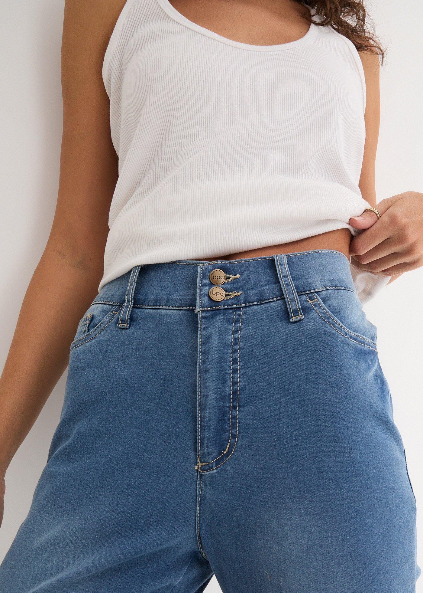 Dżinsy o kroju slim fit, z dużą zawartością stretchu, high waist - Bonprix