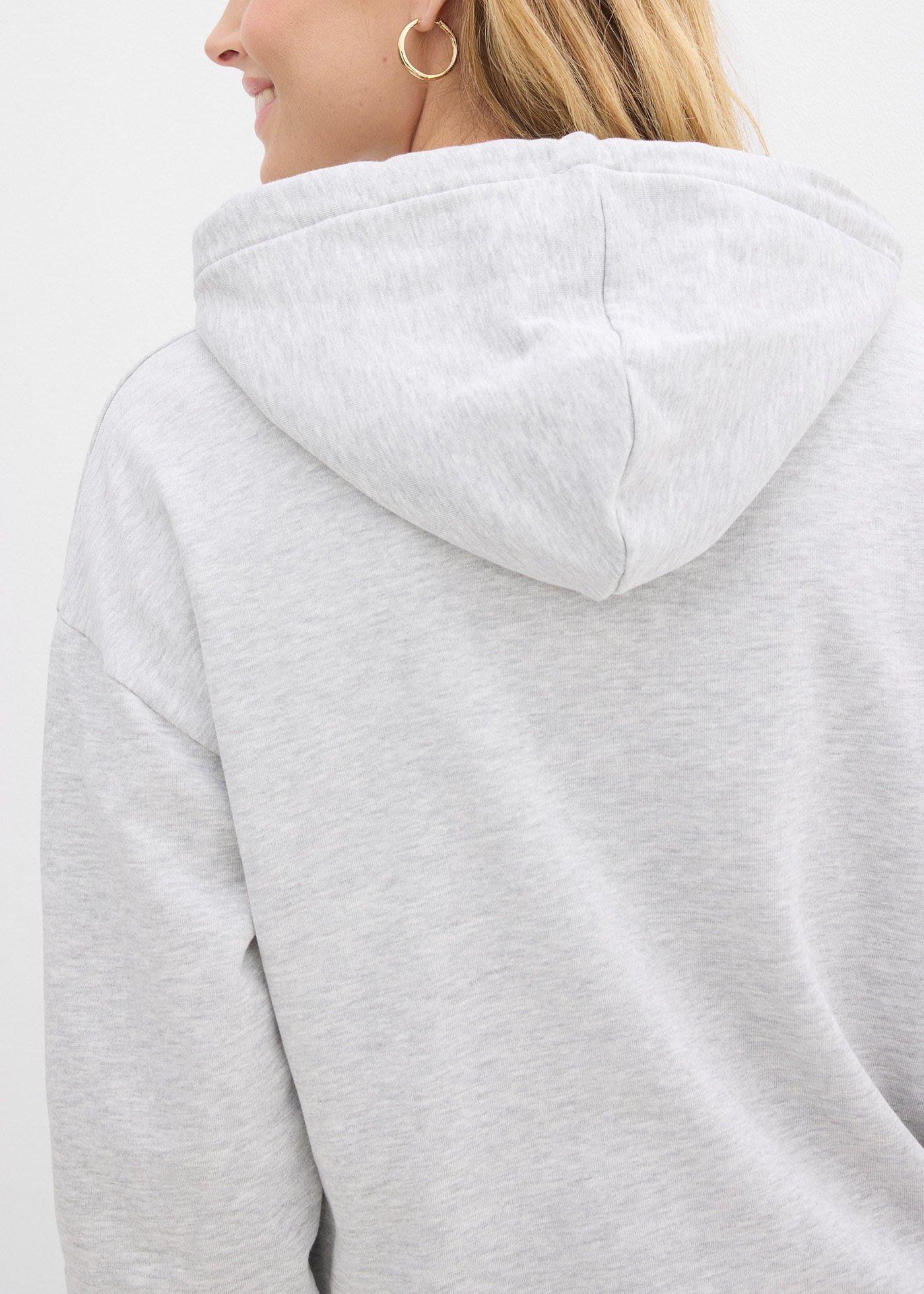 Bluza z kapturem oversize z mieszanki bawełny - Bonprix