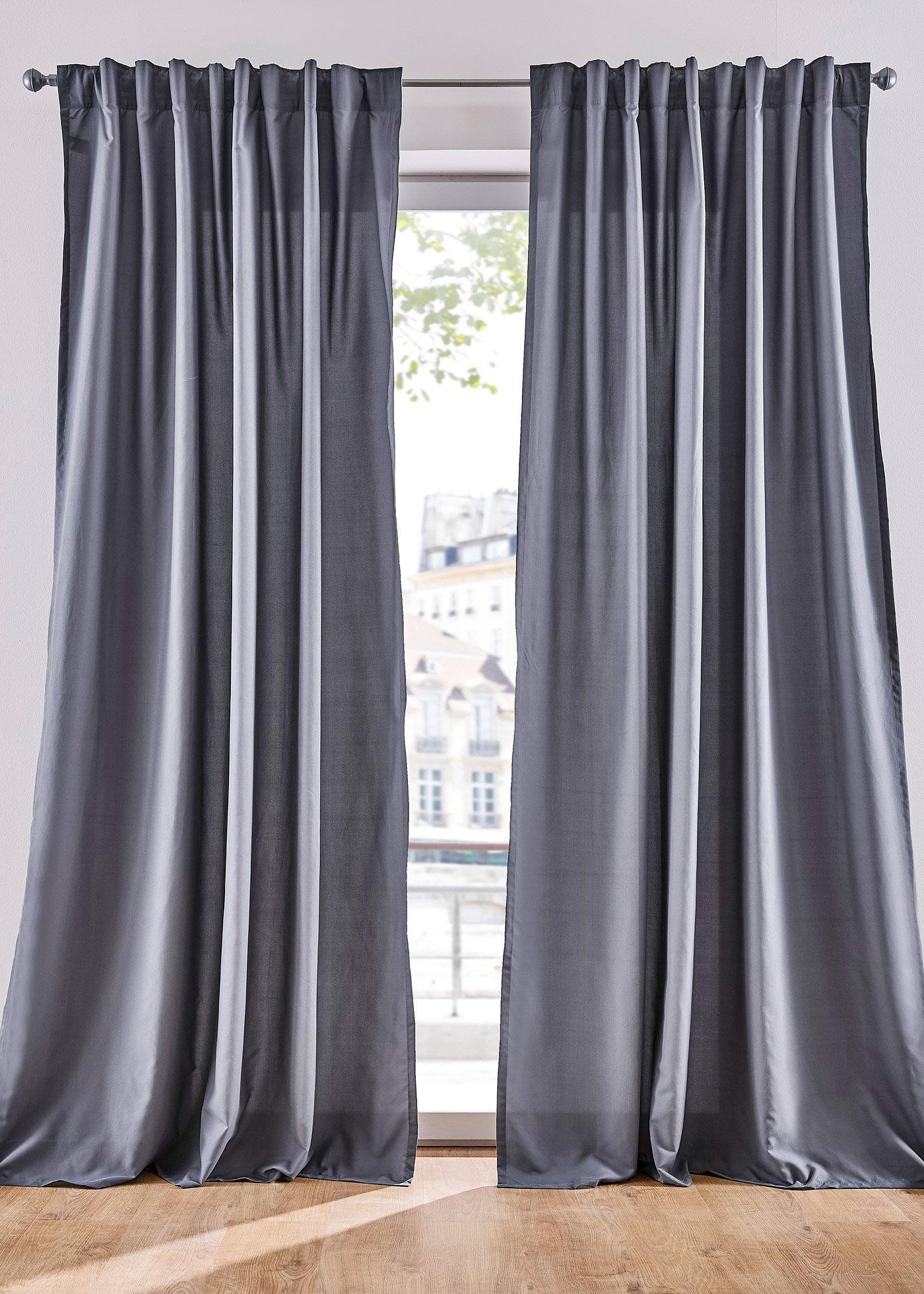Lot de 2 rideaux en microfibre