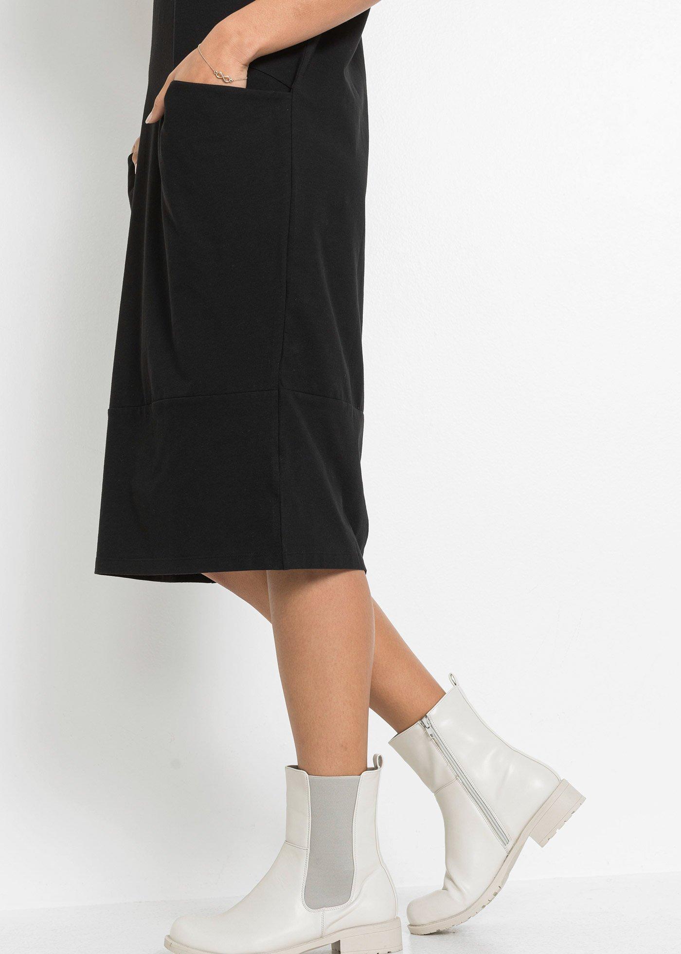 Sukienka z dżerseju z kieszeniami - Bonprix