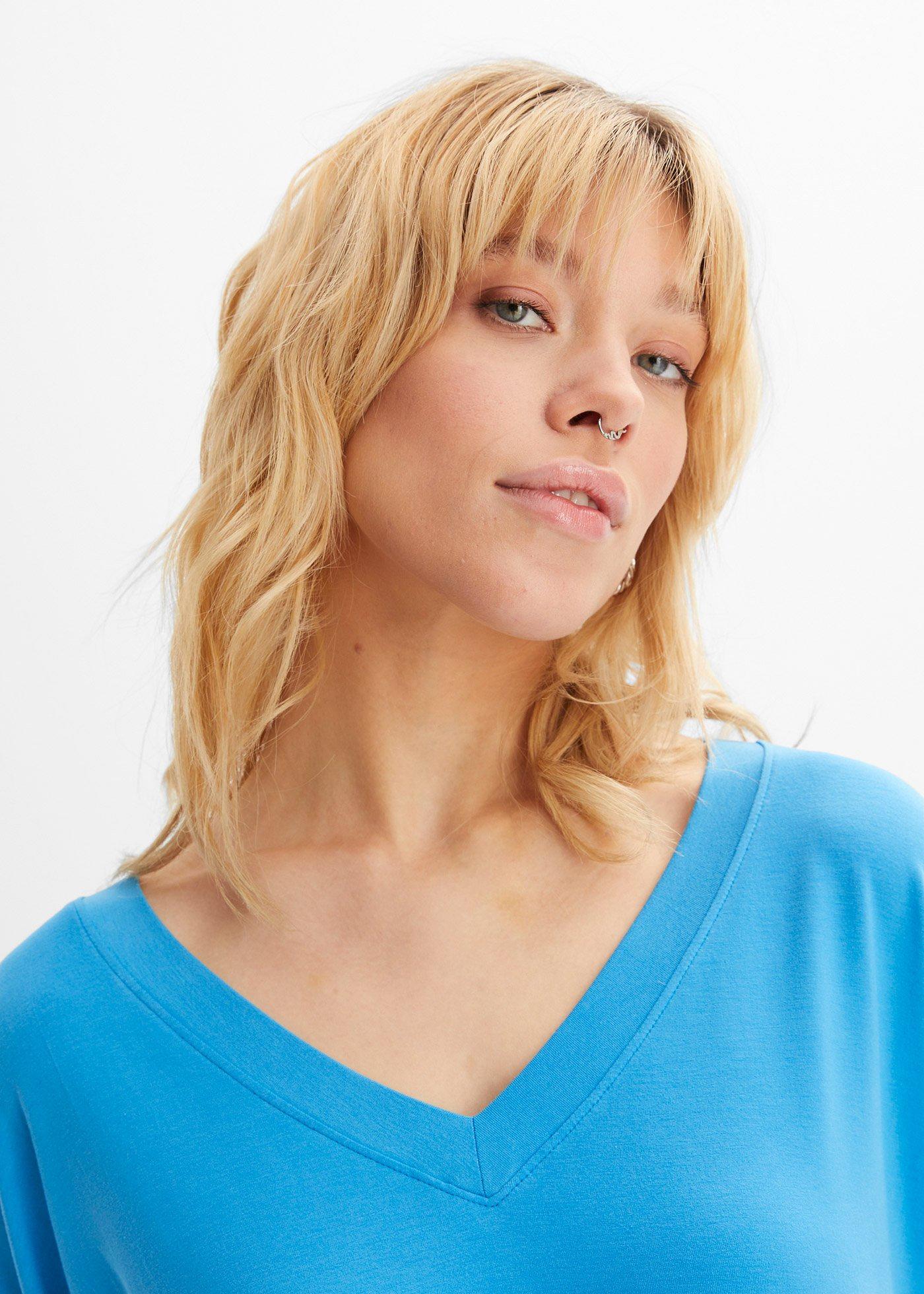 Bluzka z lejącej mieszanki wiskozy - Bonprix