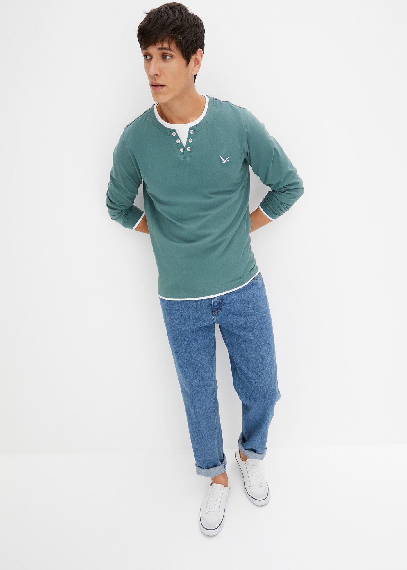 Bluzka z długim rękawem 2 w 1 (2 szt.) - Bonprix