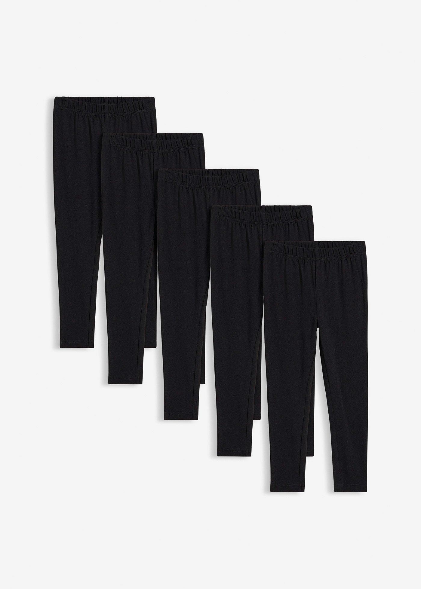 Legginsy z elastycznej bawełny organicznej (5 par) - Bonprix