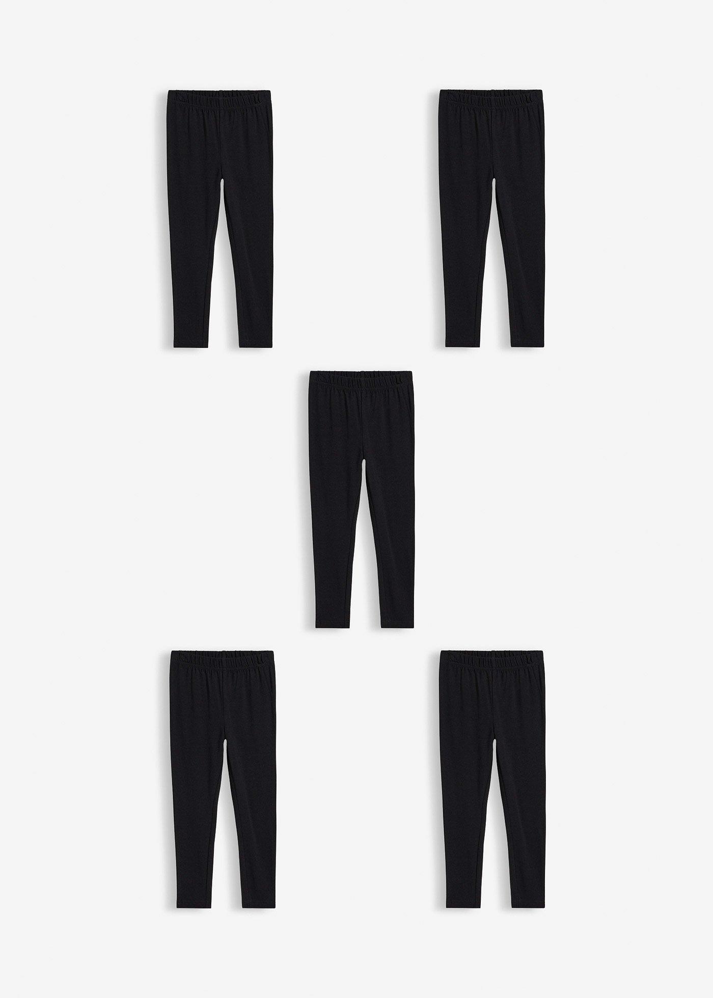 Legginsy z elastycznej bawełny organicznej (5 par) - Bonprix